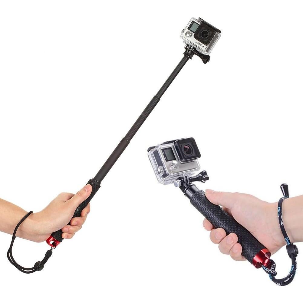 Monopod Extensible Walway Rojo para GoPro y Acción 48.3 cm