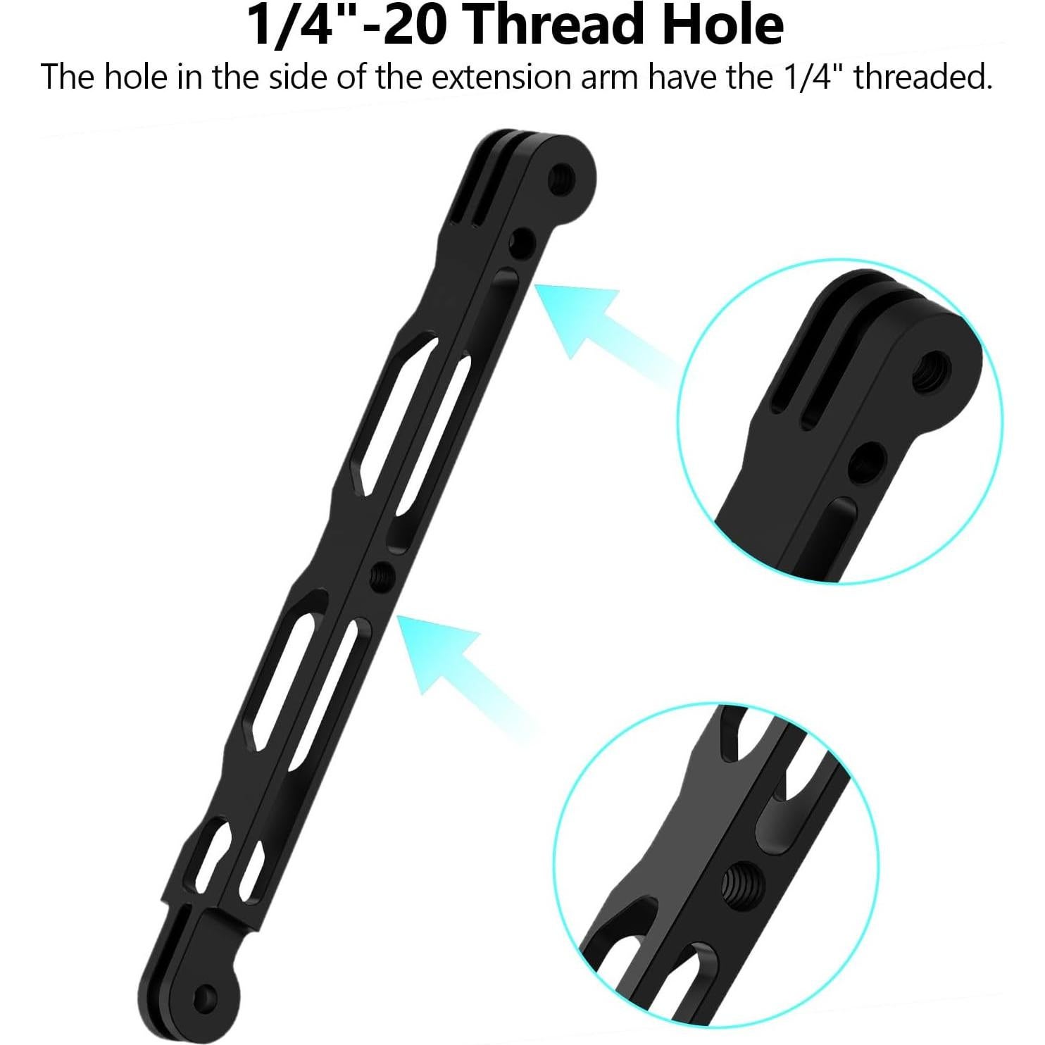 Soporte Vertical HSU para GoPro y Cámaras de Acción - Aluminio