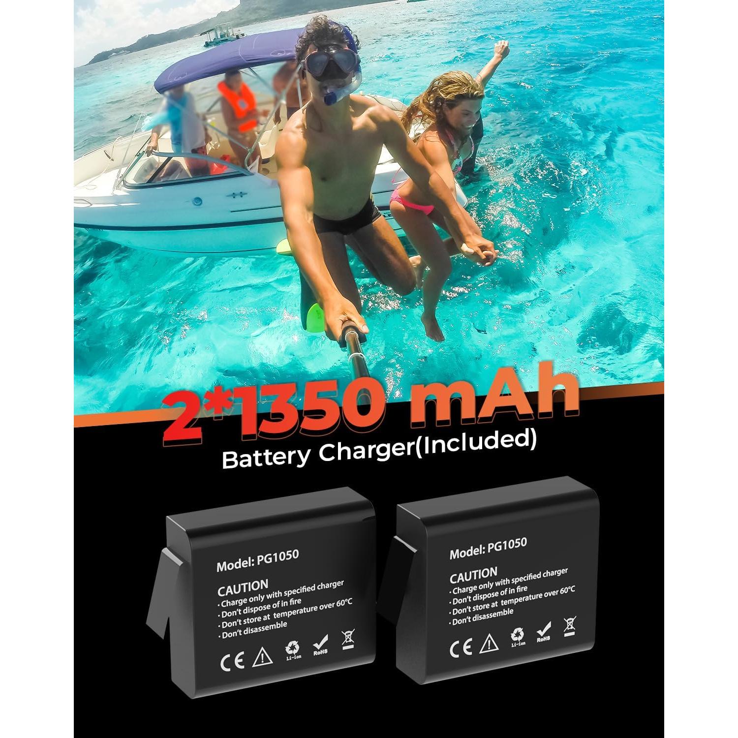 Cámara de Acción 4K Yolansin con Tarjeta SD 64GB y Accesorios