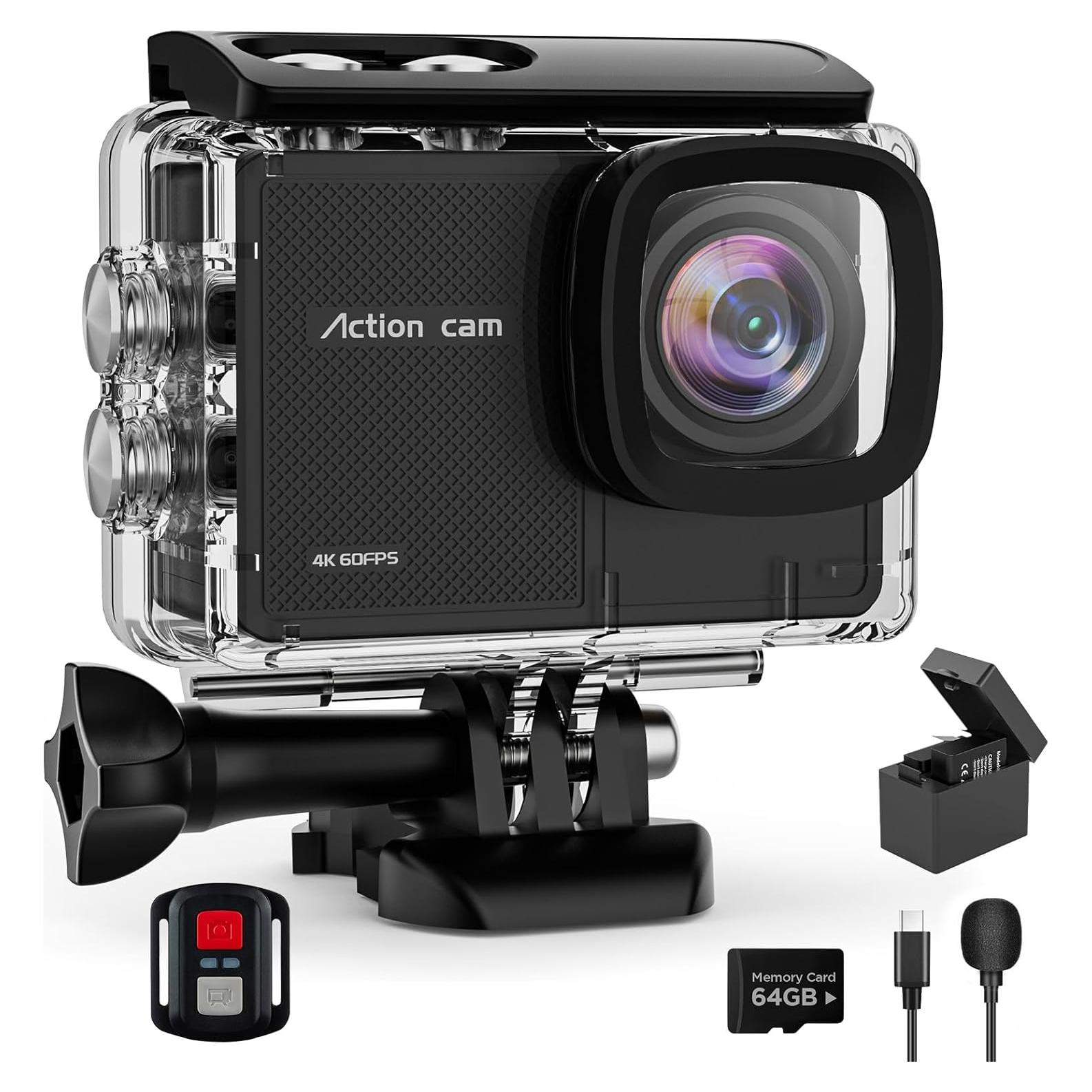 Cámara de acción 4K Yolansin A16 48MP 60FPS sumergible 40M