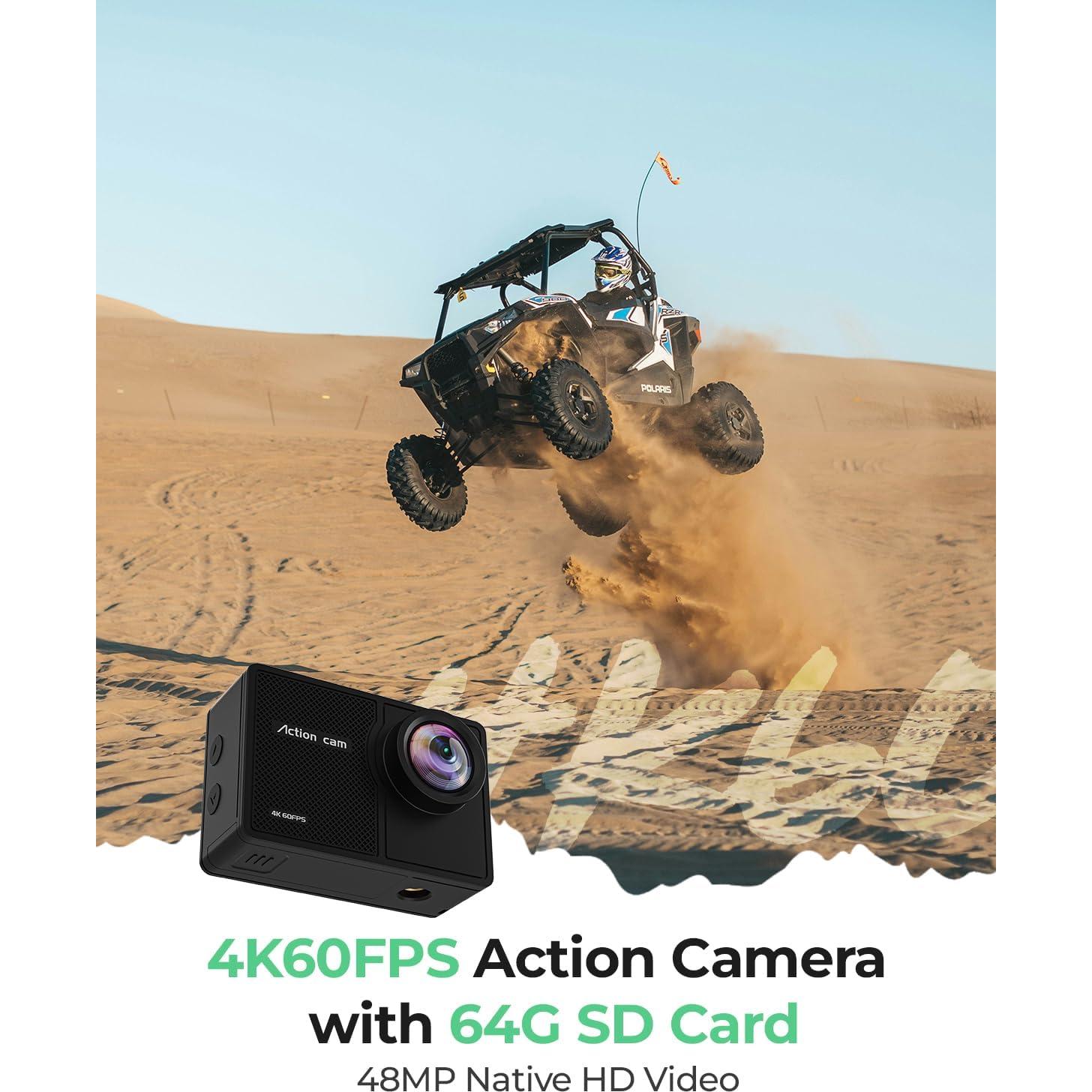 Cámara de acción 4K Yolansin A16 48MP 60FPS sumergible 40M