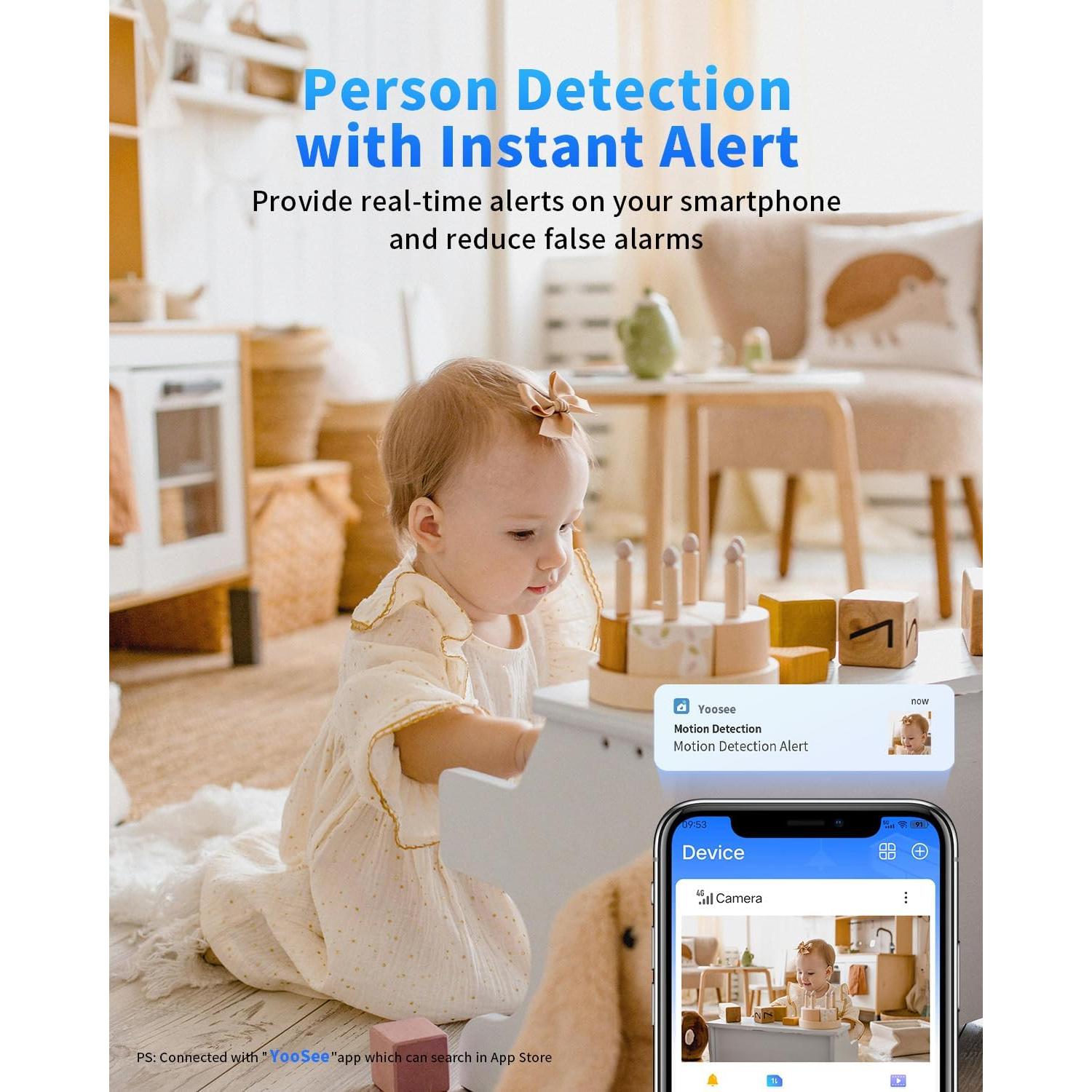 Cámara de Seguridad Interior 2K Mysight con AI y Wifi 5G