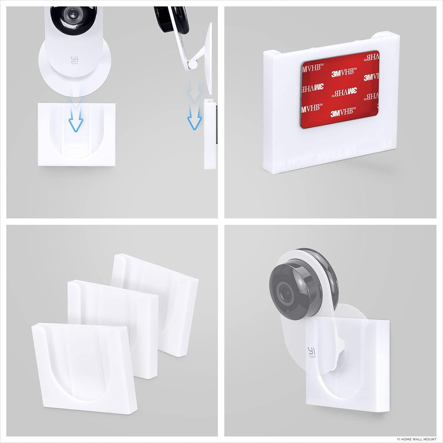Soporte de Pared Brainwavz para Cámara YI Home - Paquete de 3