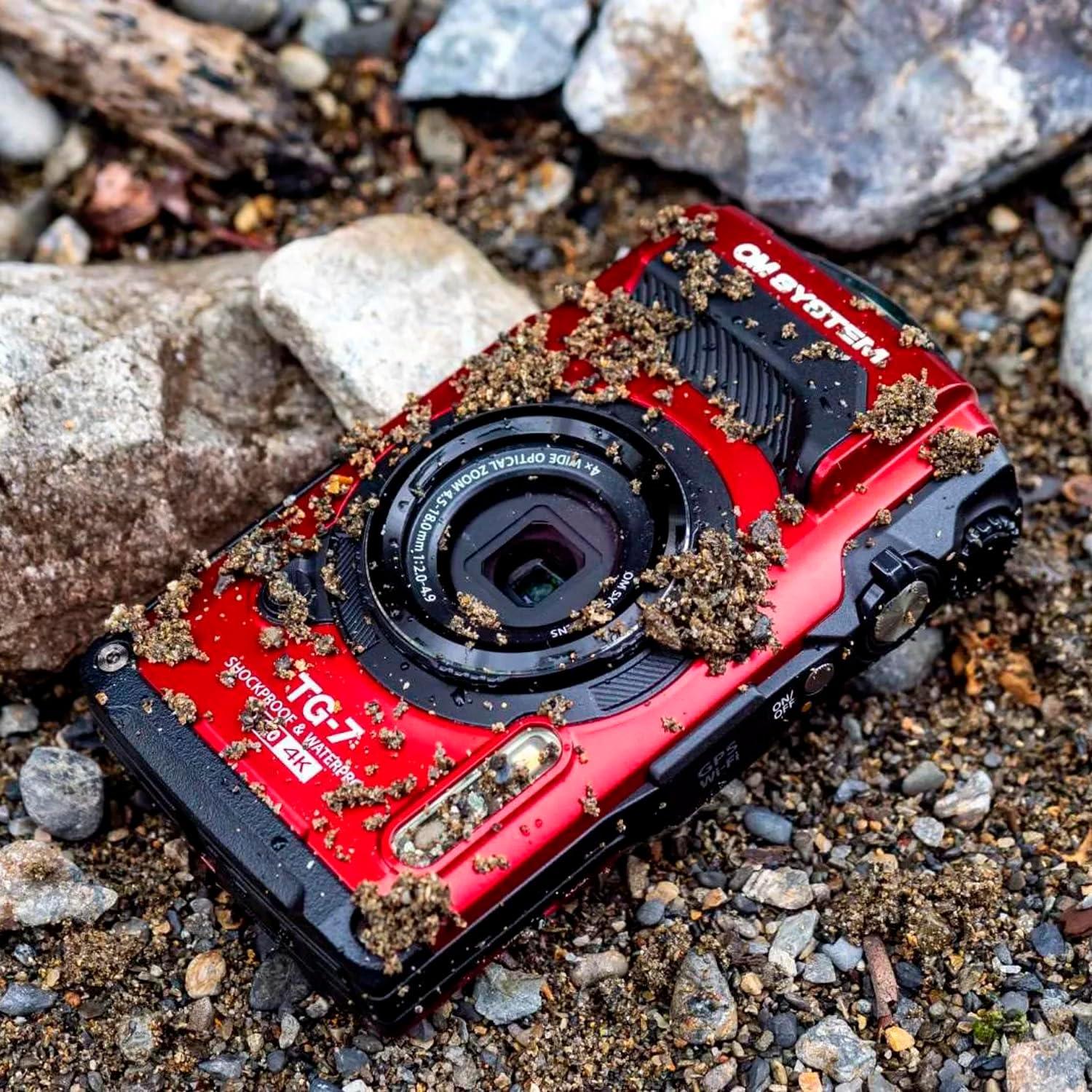 Cámara Digital Olympus Tough TG-7 12MP F2.0 Rojo + Batería LI-92B
