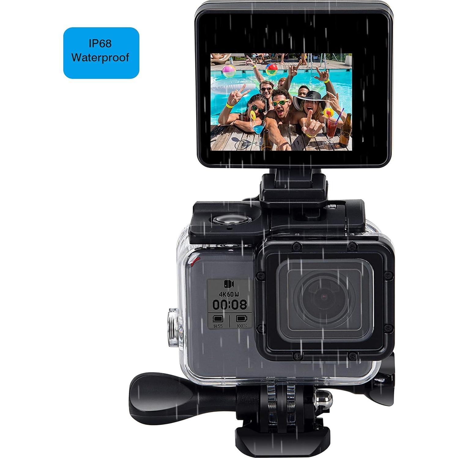 Pantalla LCD Selfie Suptig 2.0" IP68 para GoPro y AKASO