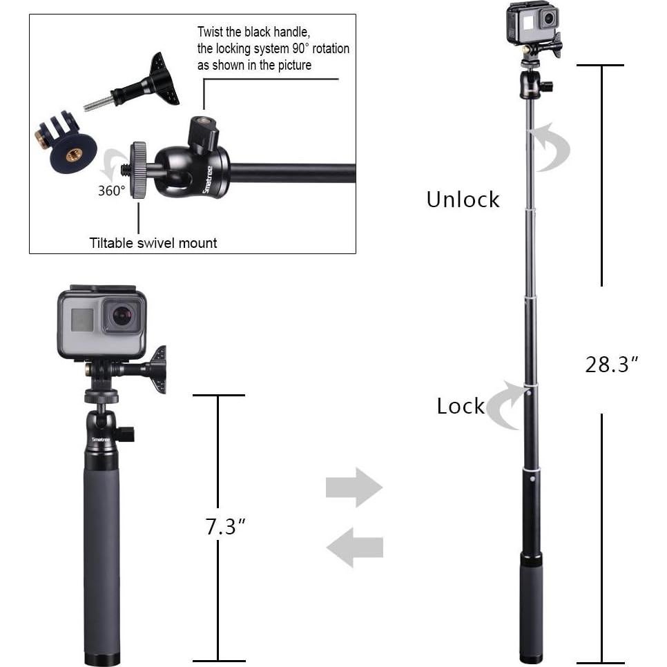 Palo de Selfie Telescópico SmaPole SQ2 con Trípode 71 cm