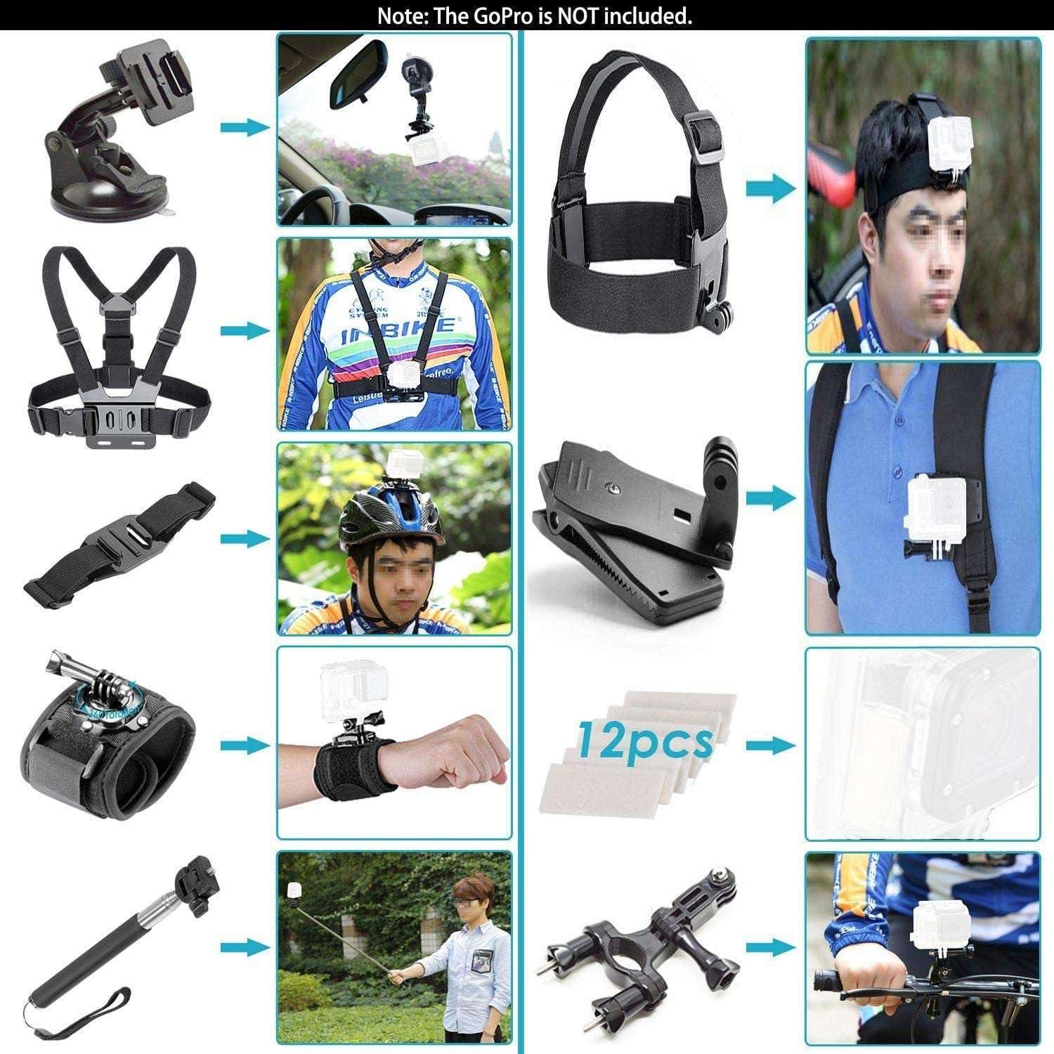 Kit de Accesorios para Cámara de Acción Navitech 60 en 1