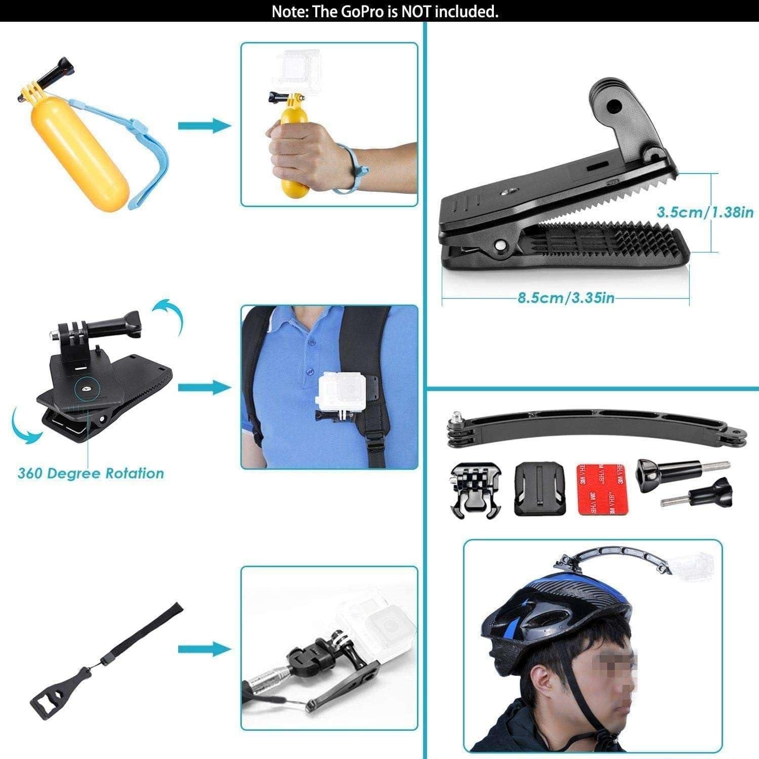 Kit de Accesorios para Cámara de Acción Navitech 60 en 1