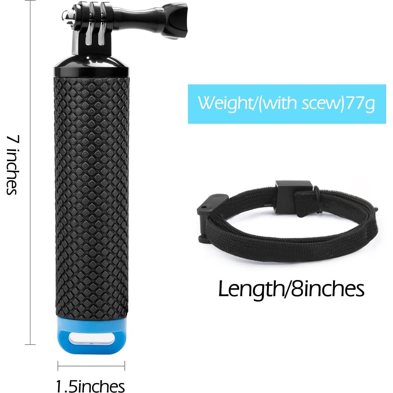 Polo Flotante Luxebell para GoPro Hero 12-5 y AKASO EK7000 Azul