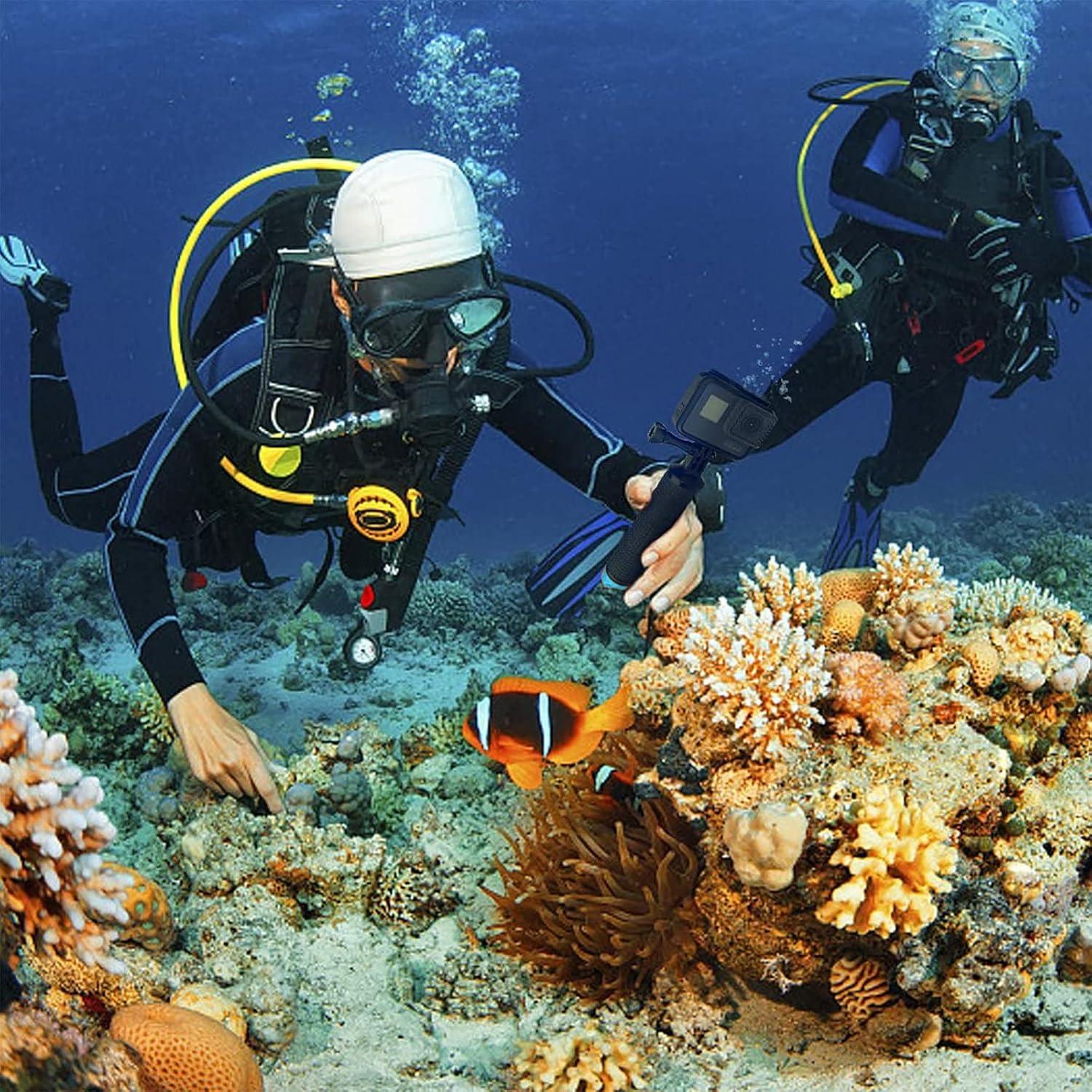 Polo Flotante Luxebell para GoPro Hero 12-5 y AKASO EK7000 Azul