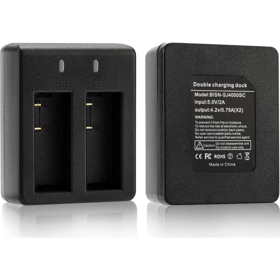 Paquete de 5 Baterías Recargables 1350mAh + Cargador USB GeeKam
