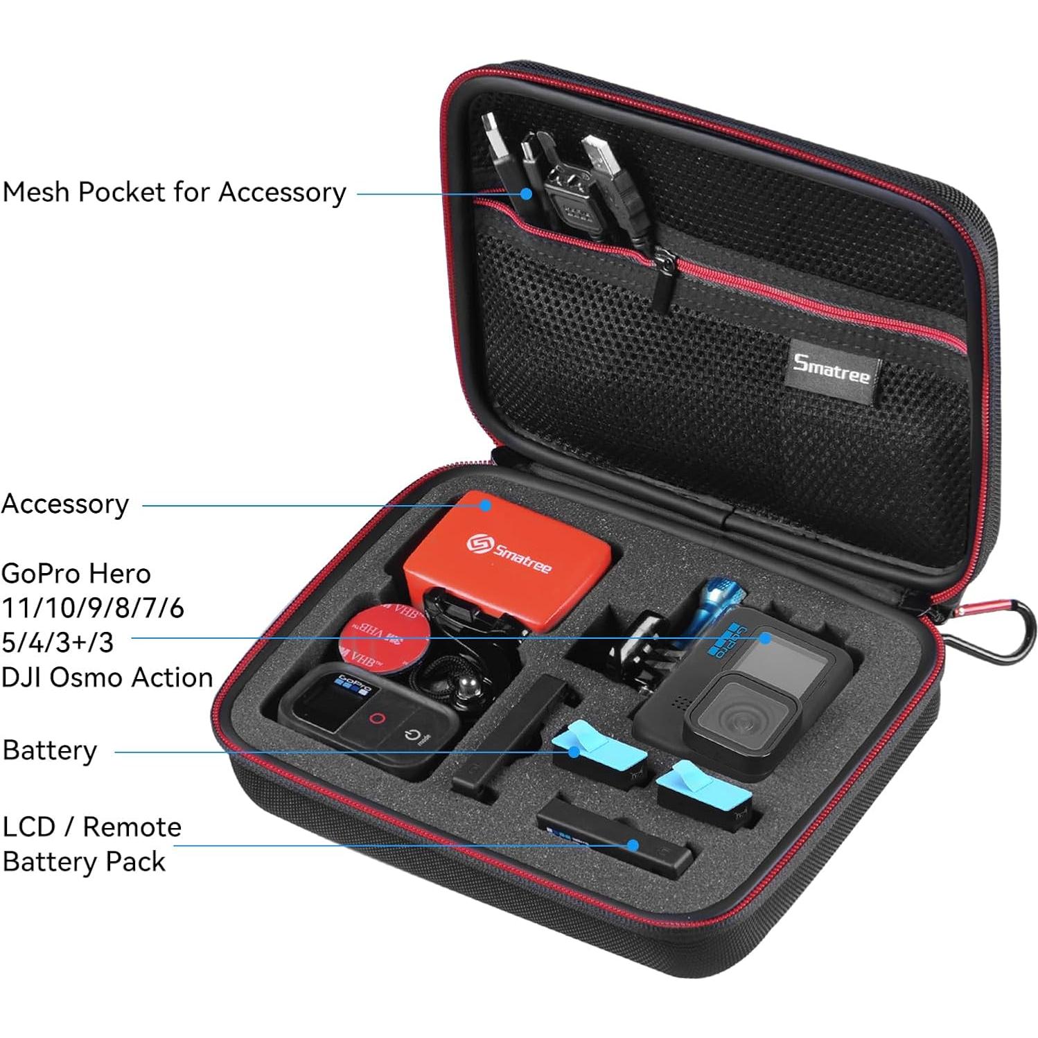 Funda de Transporte Smatree para GoPro Hero 1-13 y DJI OSMO