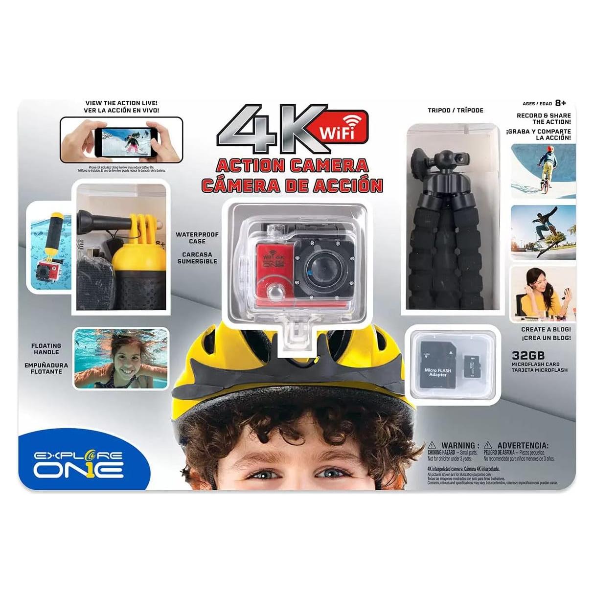 Cámara de Acción 4K Explore One con WiFi y Accesorios