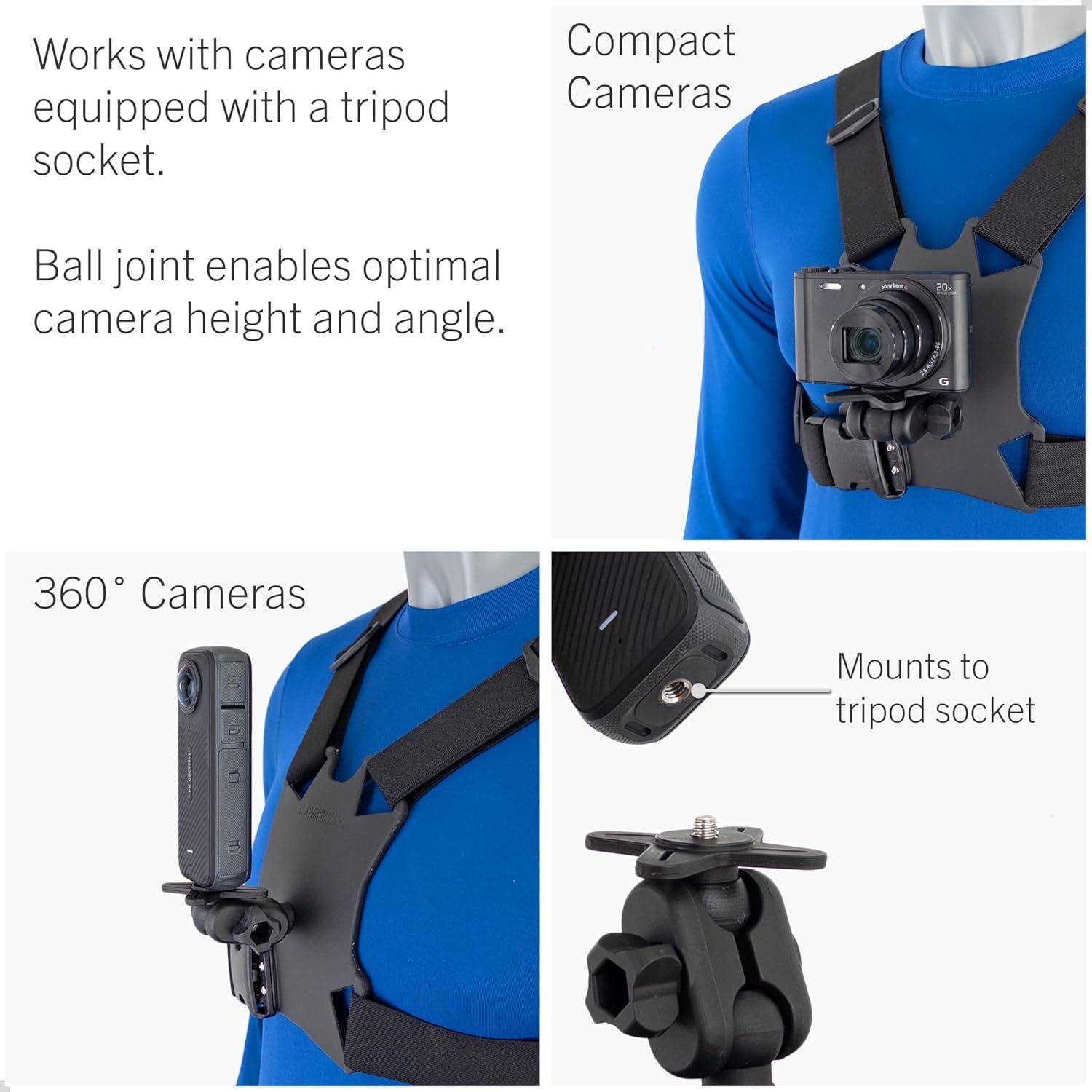 Montura de Pecho STUNTMAN para Cámaras de Acción - Ajustable