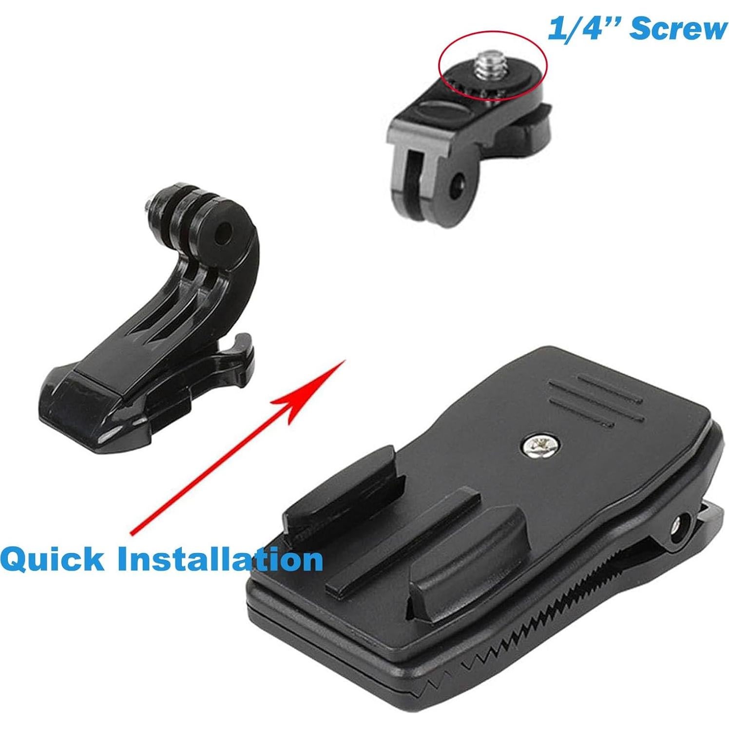 Soporte Clip para Mochila Momerch 360° Compatible con GoPro