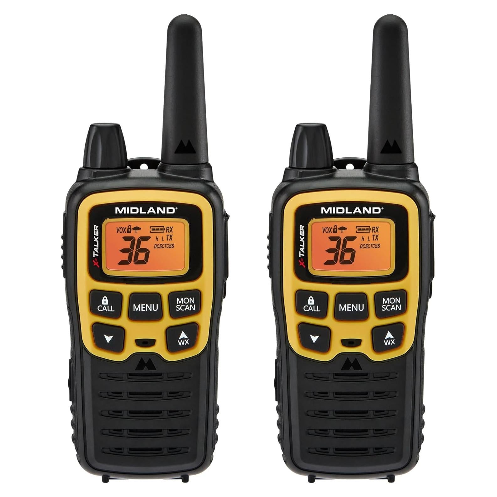 Midland T61VP3 Walkie Talkie 2-Pack Negro/Amarillo 36 Canales