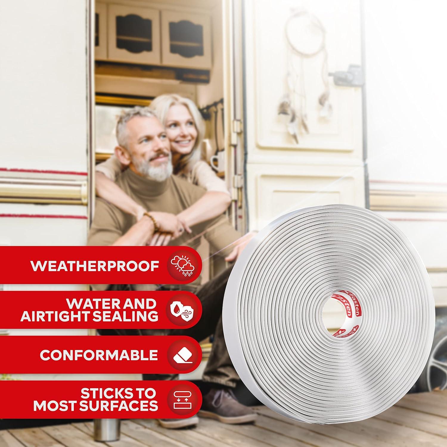 Cinta Selladora Butyl XFasten Blanca 1.27cm x 3.81m