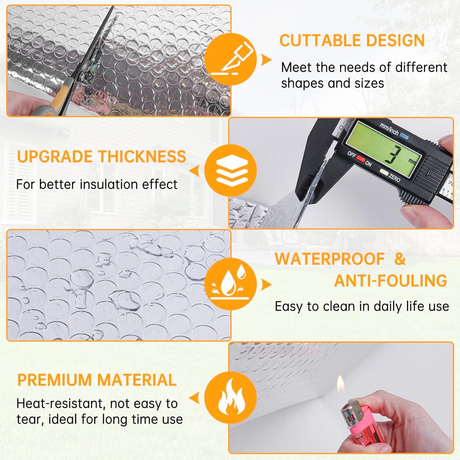 Aislante Reflectante Doble LSGCQ 60 cm x 3.05 m para Ventanas