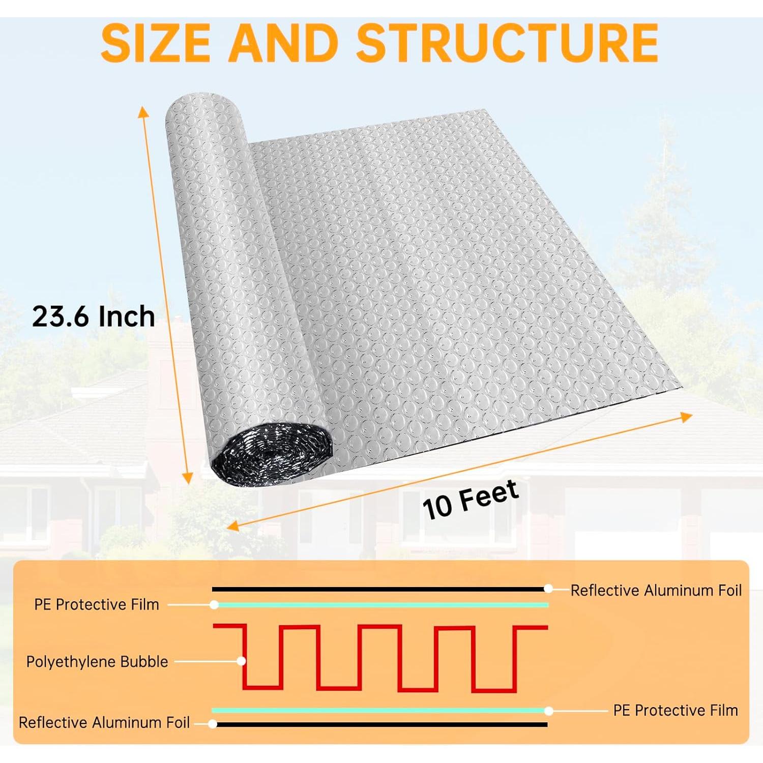 Aislante Reflectante Doble LSGCQ 60 cm x 3.05 m para Ventanas