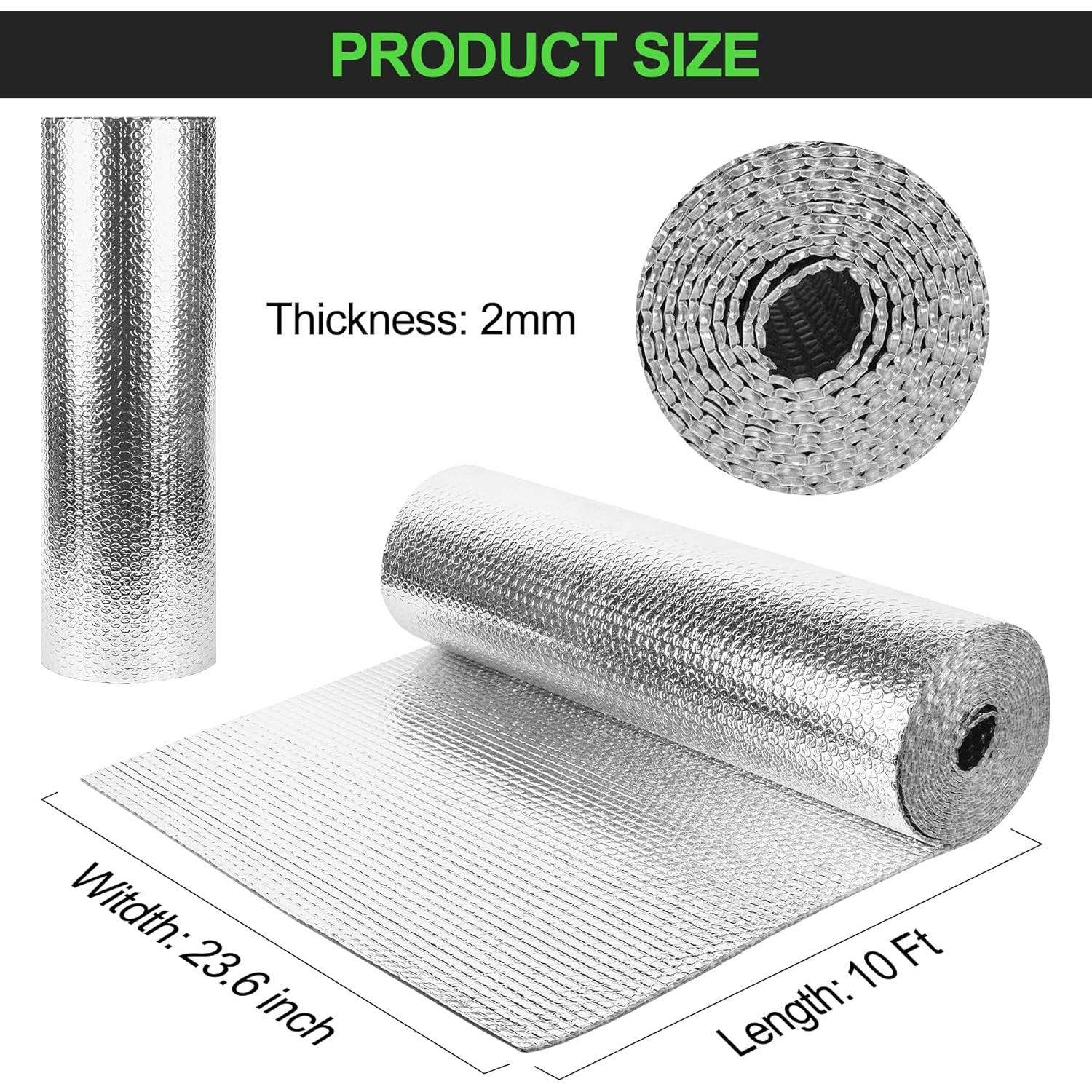 Rollo Aislamiento Reflectante 60cm x 3m Doble Burbuja Plata