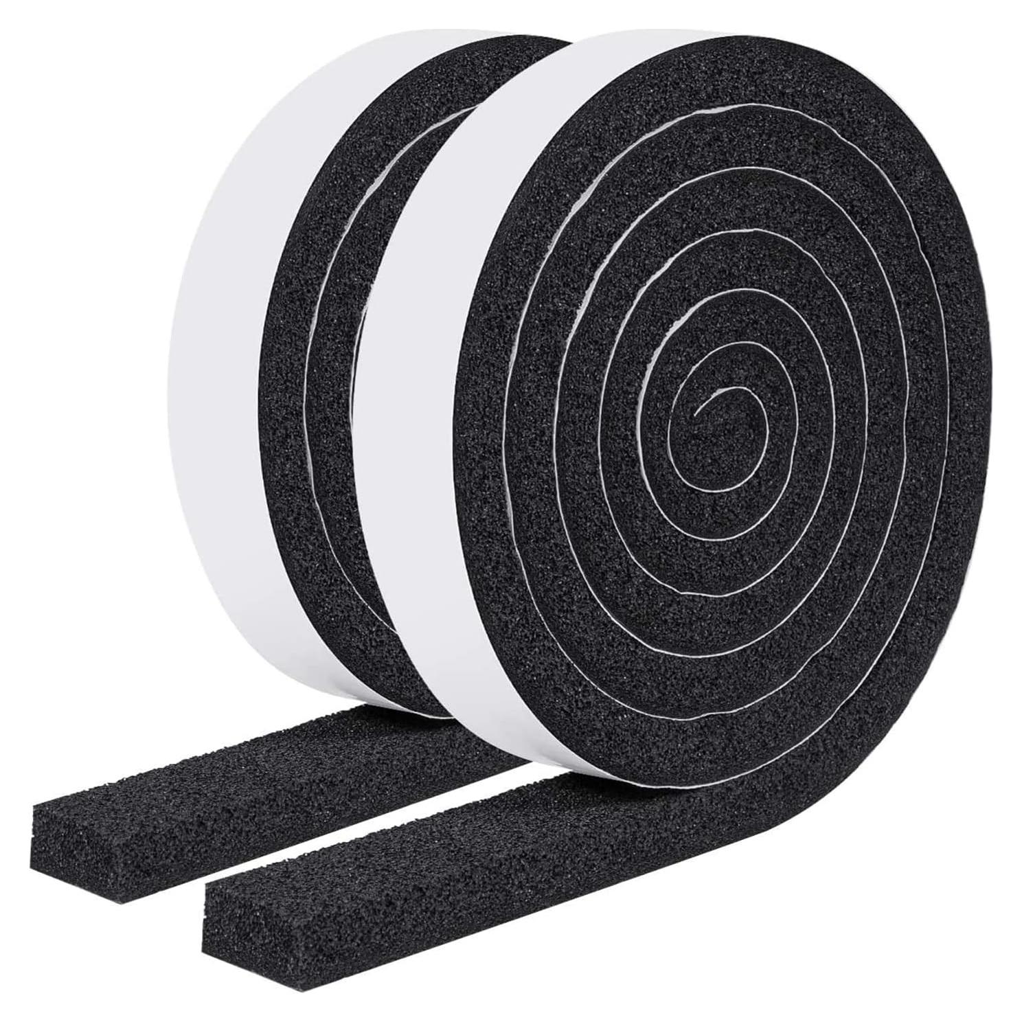 MAGZO Sellador de Puerta Espuma 1" x 1.27cm x 4m - 2 Rollos