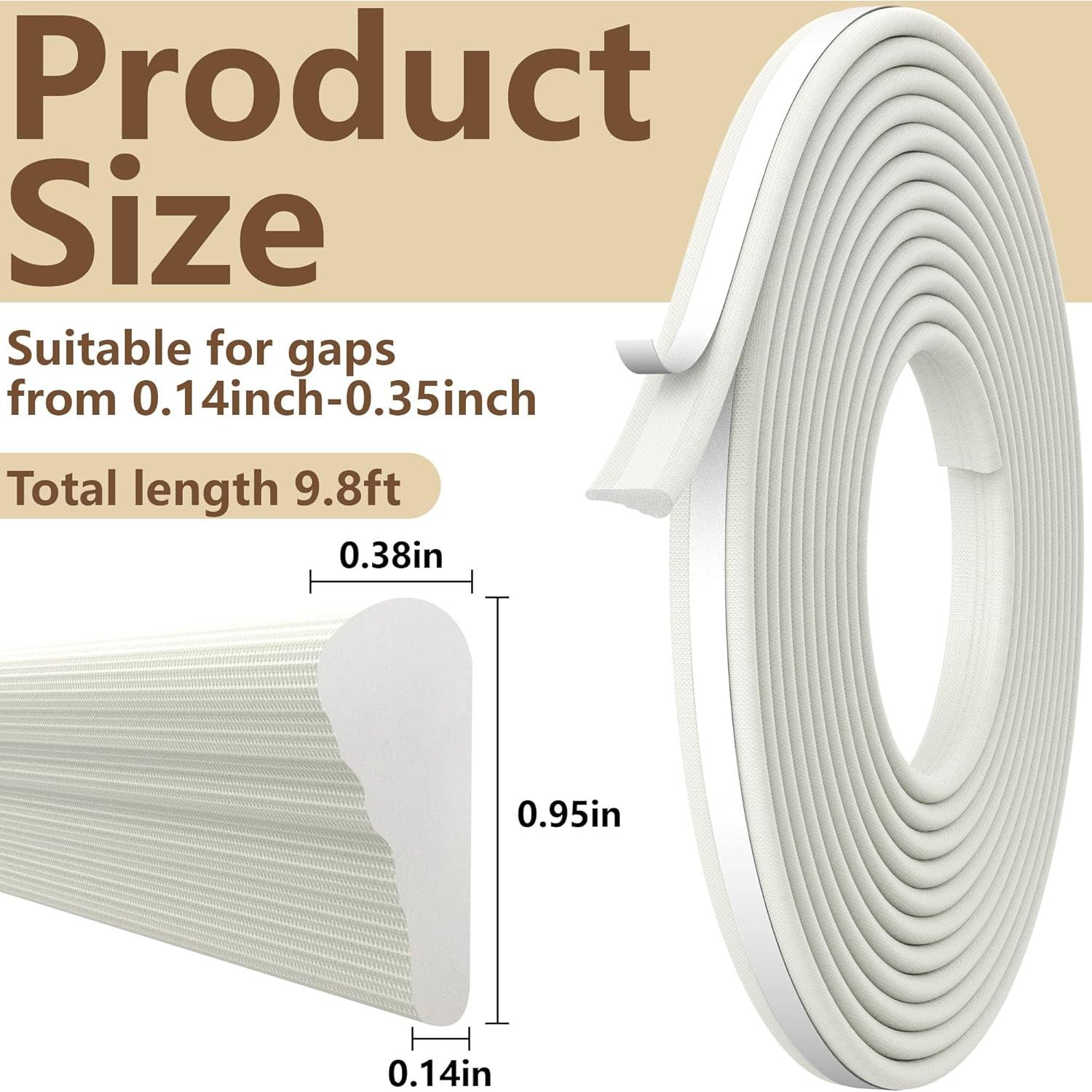 Sello de Burlete en Cuña moonoom 299.72cm Aislamiento Blanco