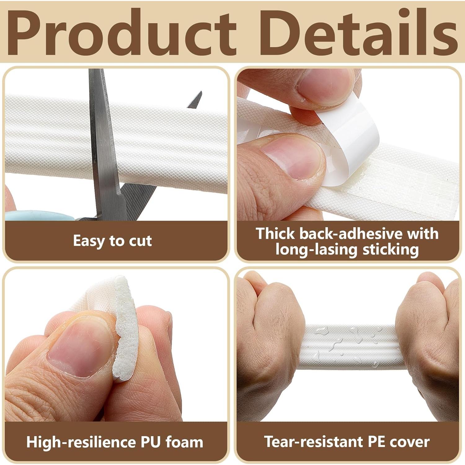 Sello de Burlete en Cuña moonoom 299.72cm Aislamiento Blanco