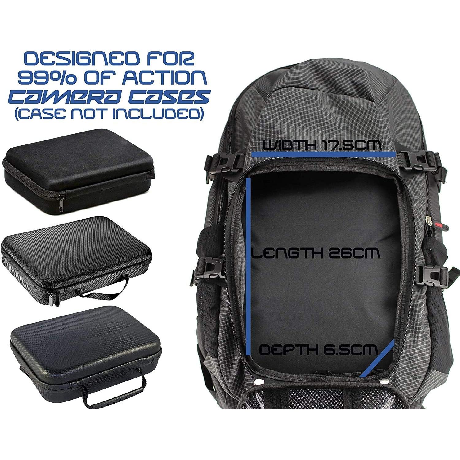 Mochila para cámara de acción Navitech con kit 8 en 1