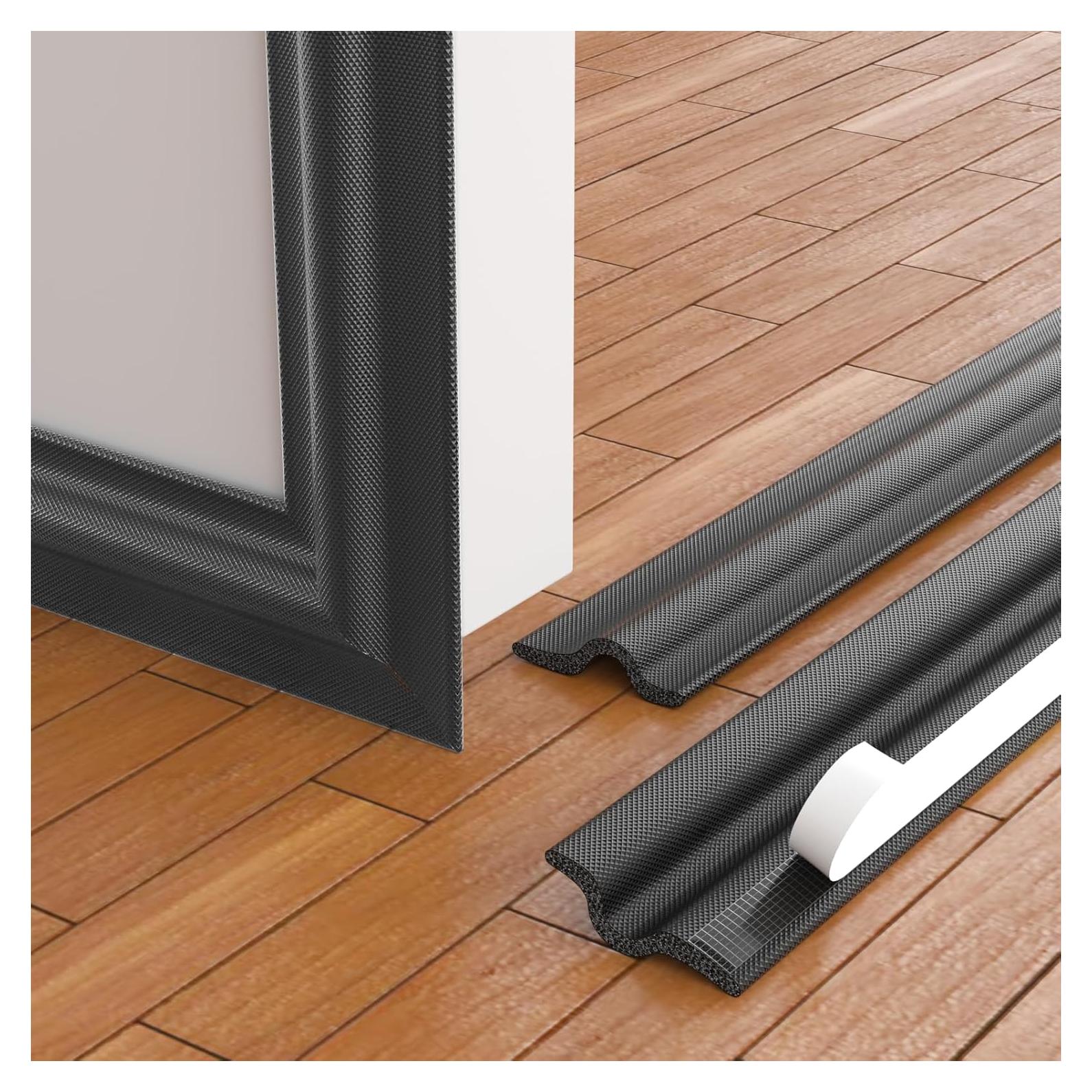 Tira de Espuma Aislante Draourness 8 m Negro para Ventanas