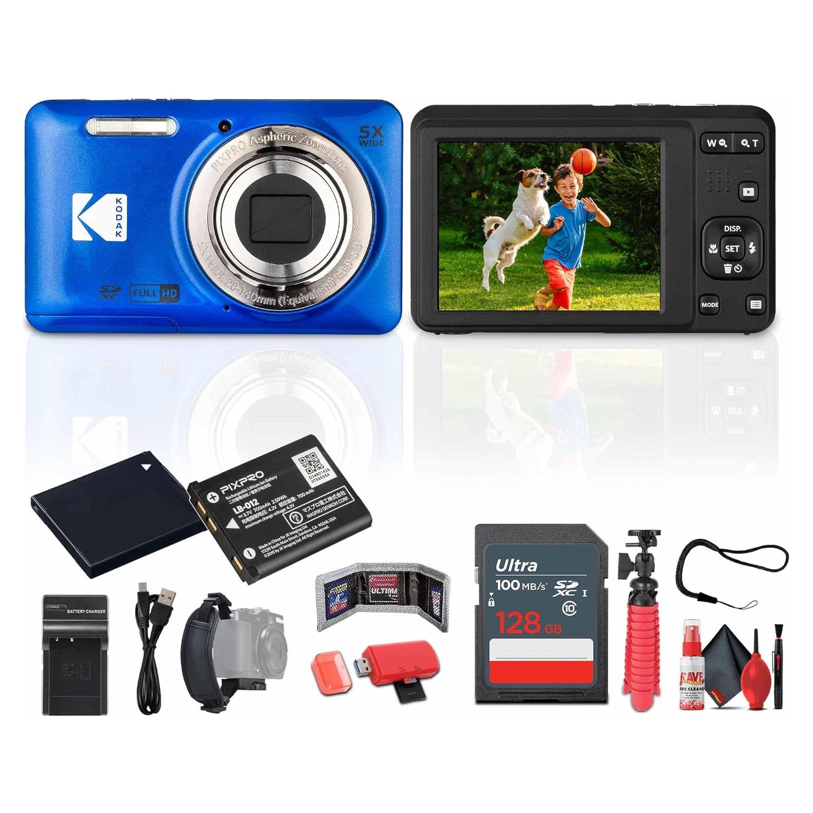 Cámara Digital Kodak Pixpro FZ55 Azul 16MP 28mm 1080p Full HD