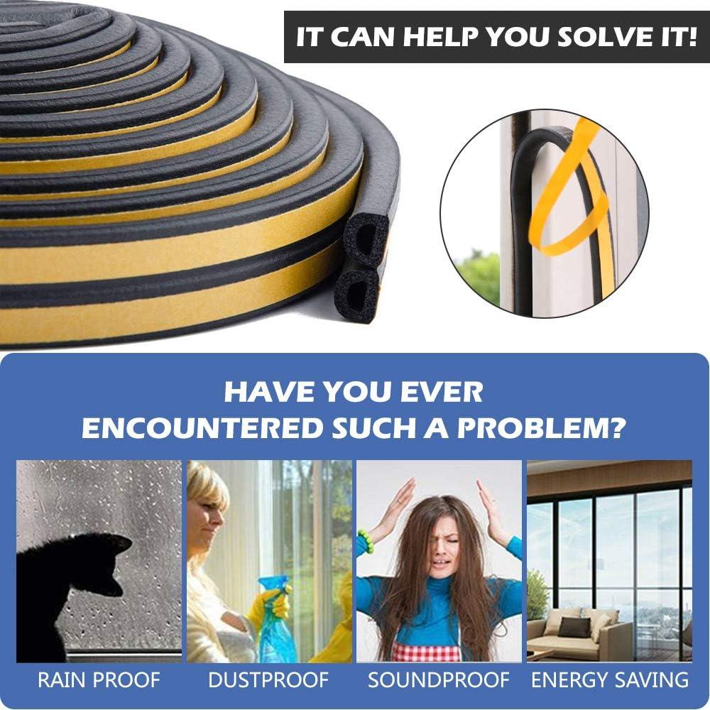 Tira de Aislamiento Acústico CloudBuyer 10m Autoadhesiva Negra