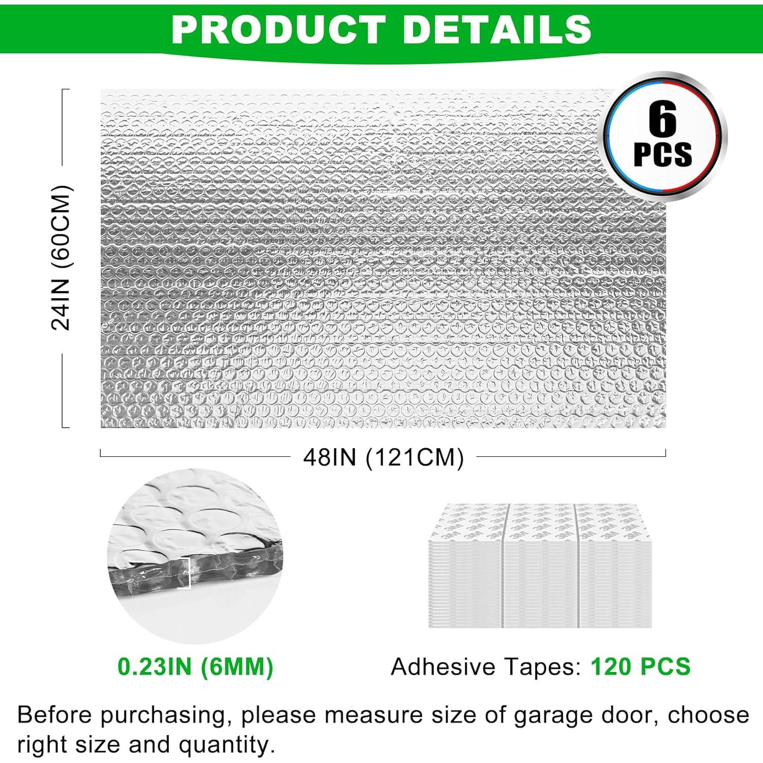 Kit Aislamiento Puertas Garaje MYFAMIREA 6 Paneles 61x122cm