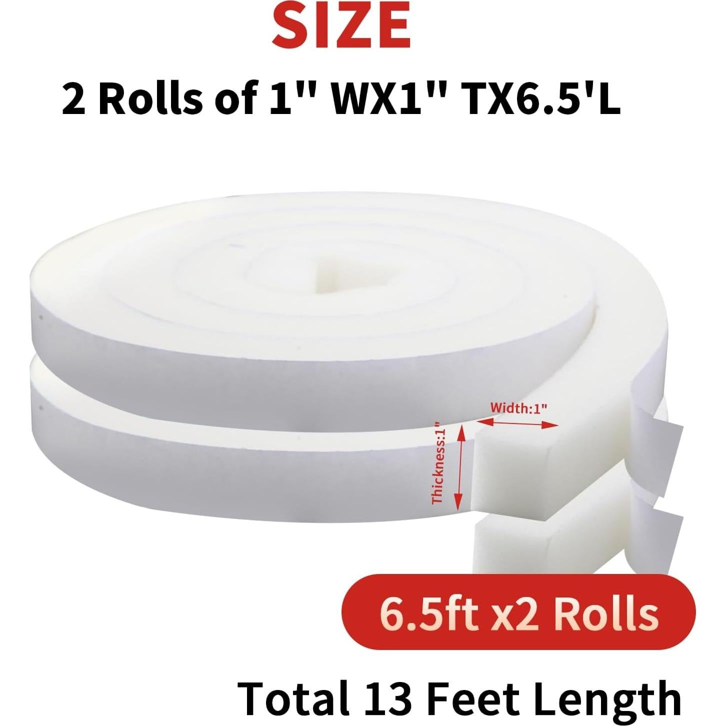 Aislante de Espuma Aiglille 1" x 1" x 4m para Ventanas