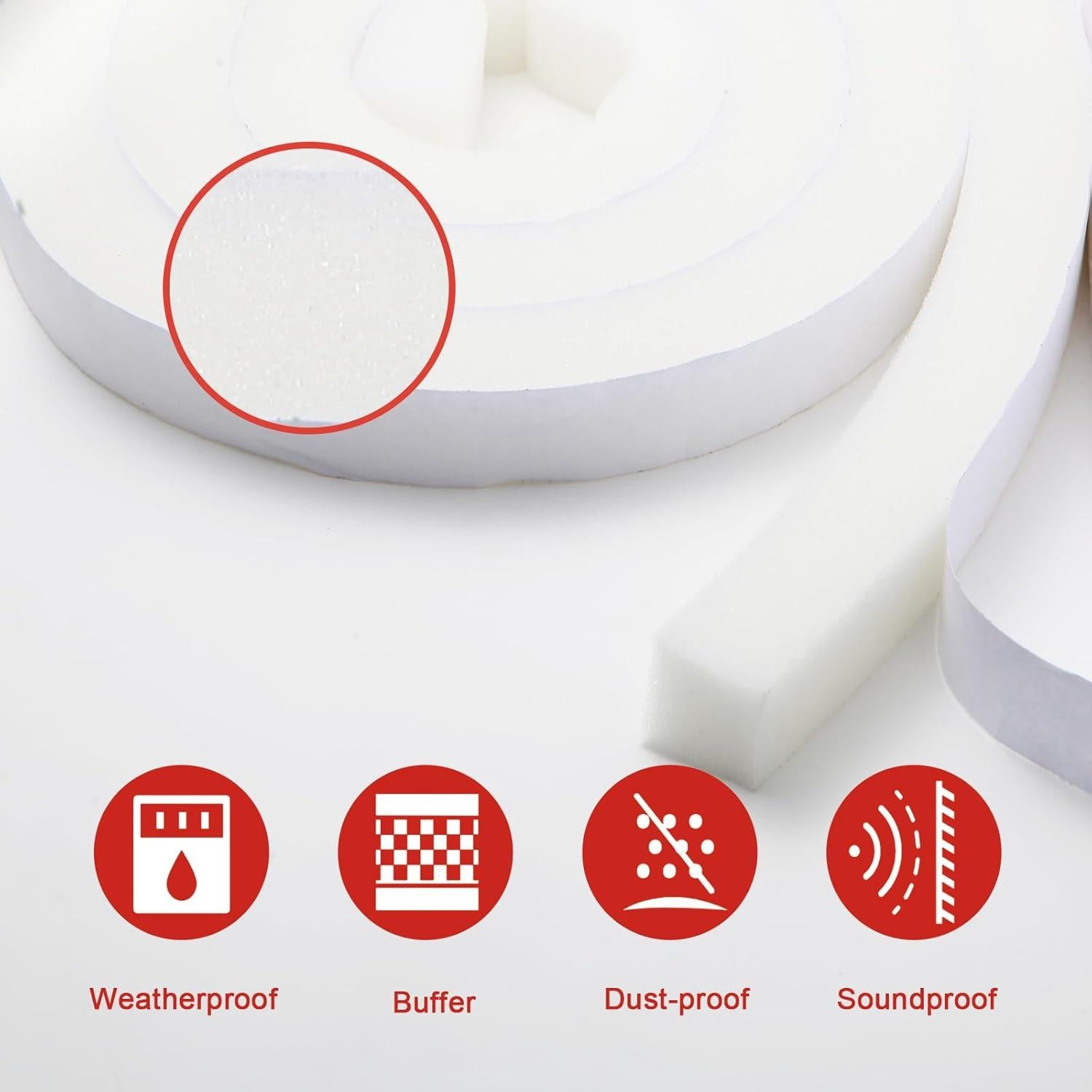 Aislante de Espuma Aiglille 1" x 1" x 4m para Ventanas