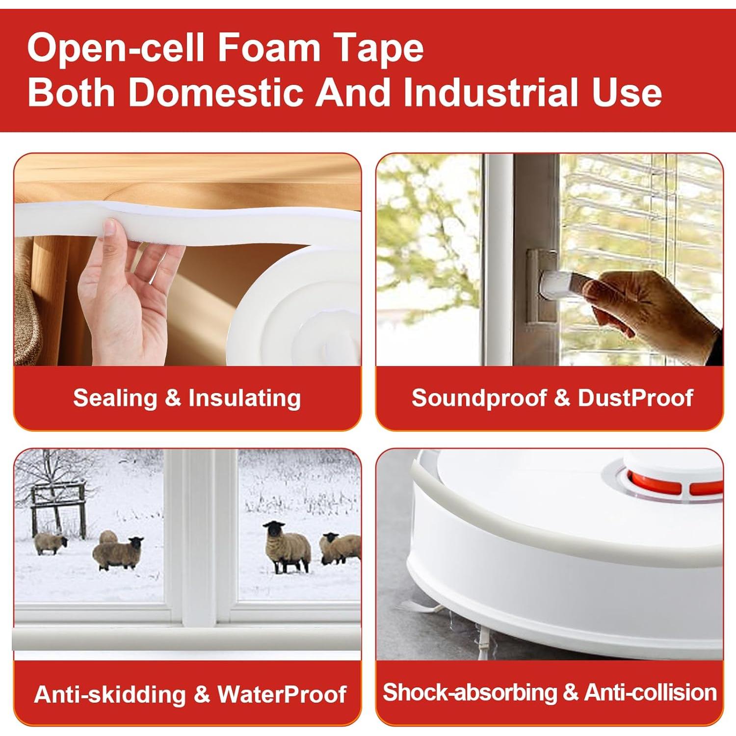 Aislante de Espuma Aiglille 1" x 1" x 4m para Ventanas