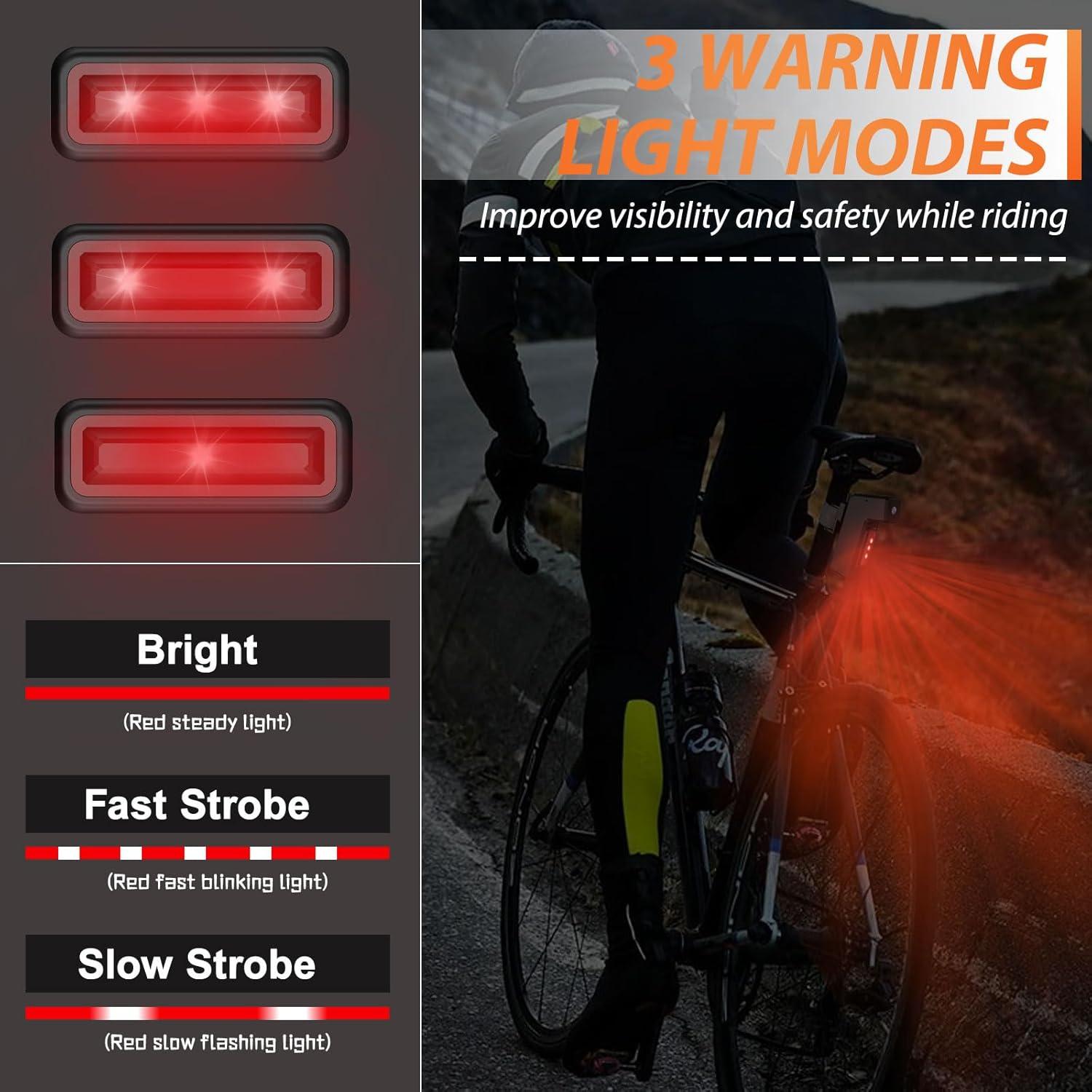 Cámara de Bicicleta DJDAI 1080P HD con Luz Trasera Recargable