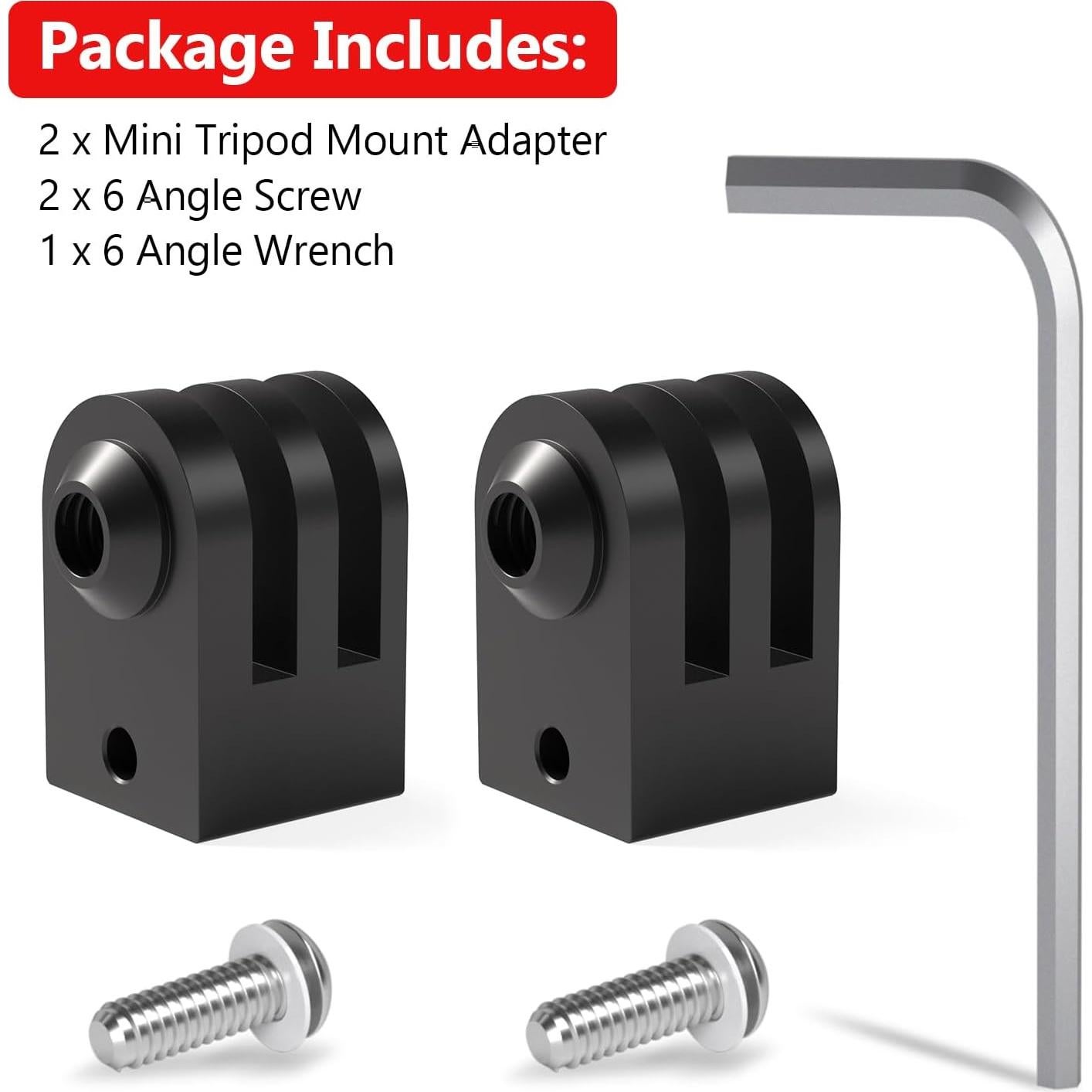 Adaptador de Montaje de Trípode HSU para GoPro Hero 13-6, Aluminio Mini