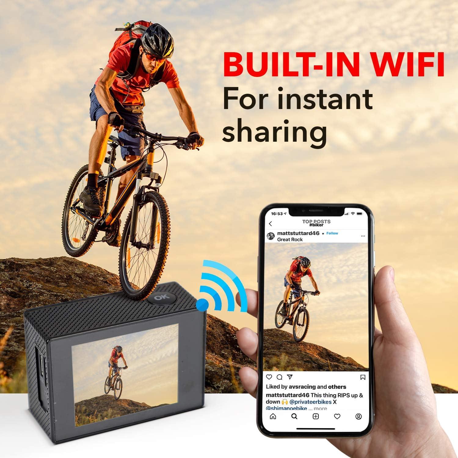 Cámara de Acción SNAPSHOT 4K Submarina 12MP con Accesorios