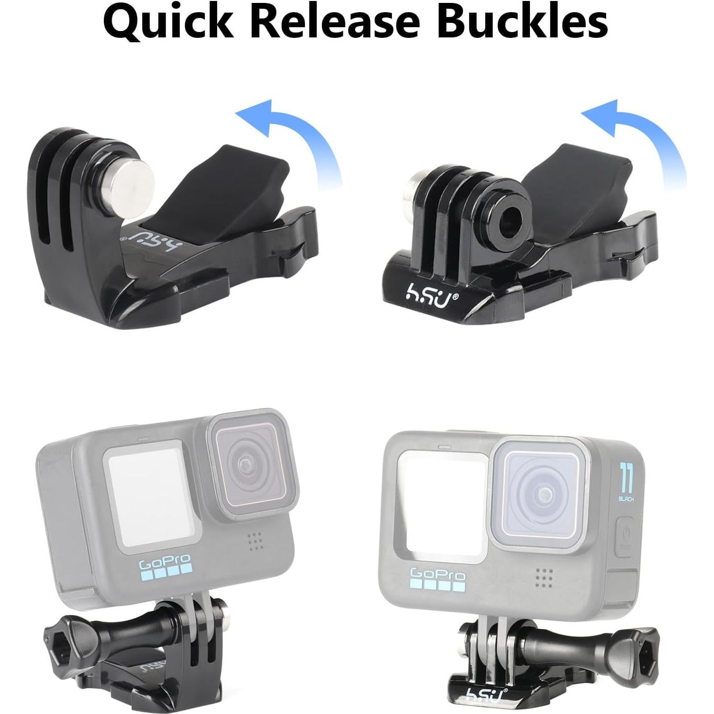 Bolsa de Agarre HSU para GoPro con Monturas y Accesorios