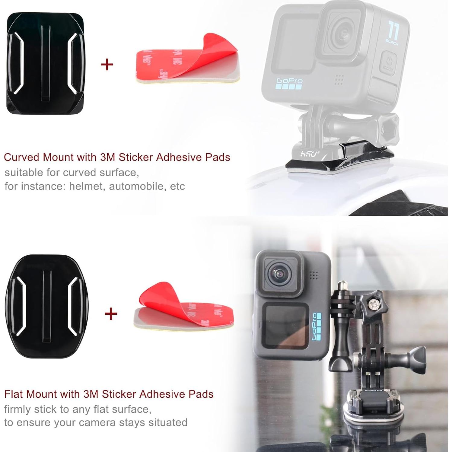 Bolsa de Agarre HSU para GoPro con Monturas y Accesorios