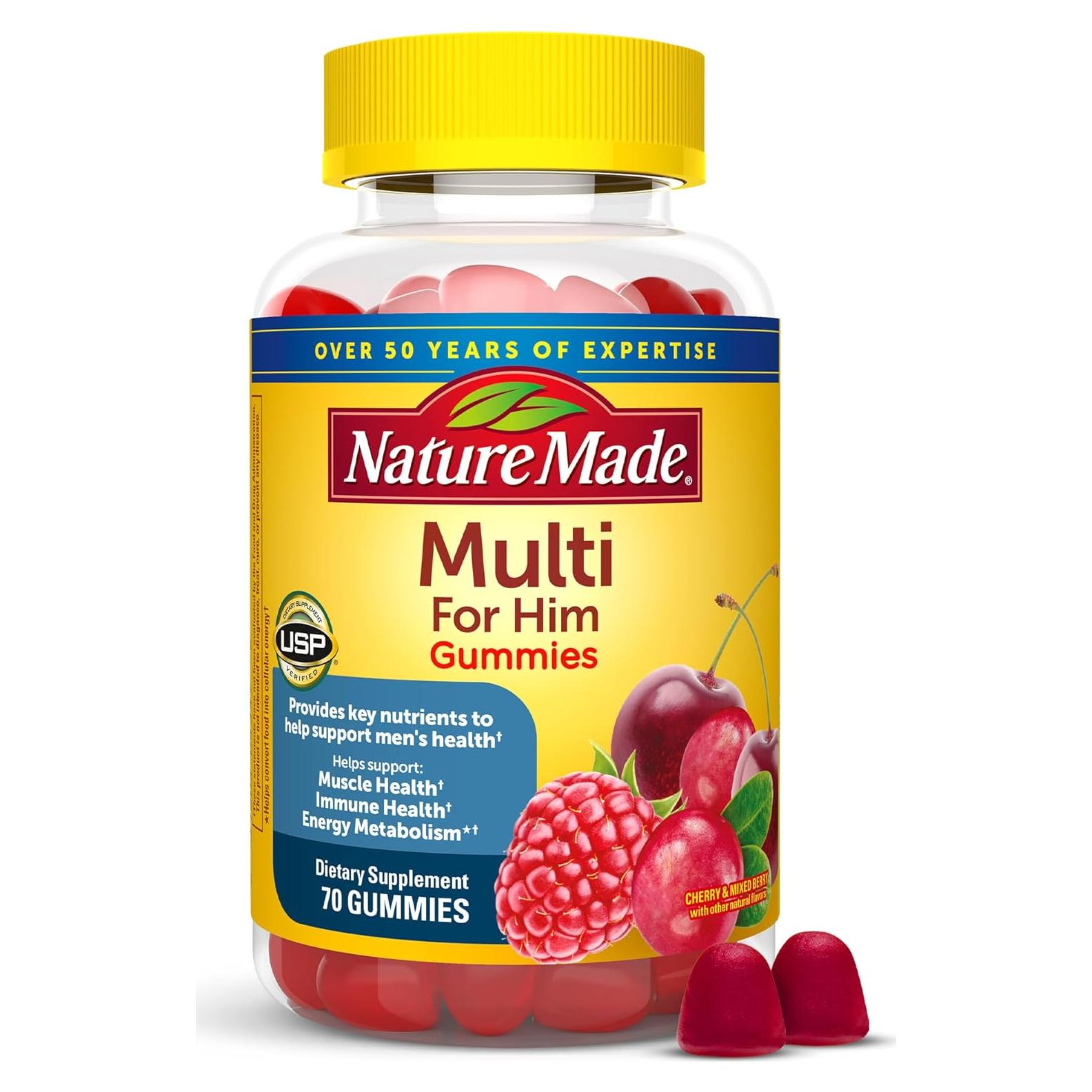 Gomas Multivitamínicas Nature Made Multi para Hombres 70 Unidades