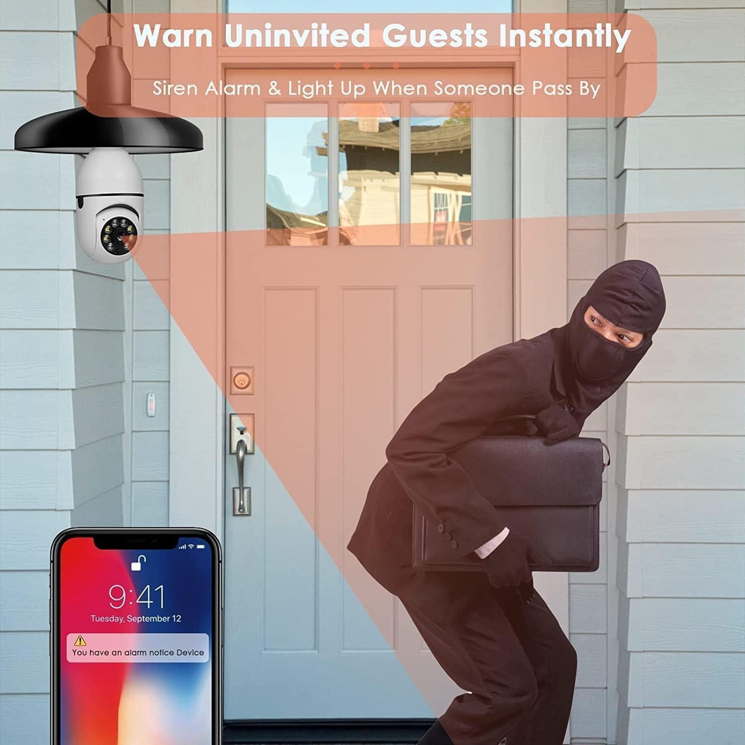 Cámara de Seguridad Inalámbrica KOWVOWZ 1080p 360° Doble Banda