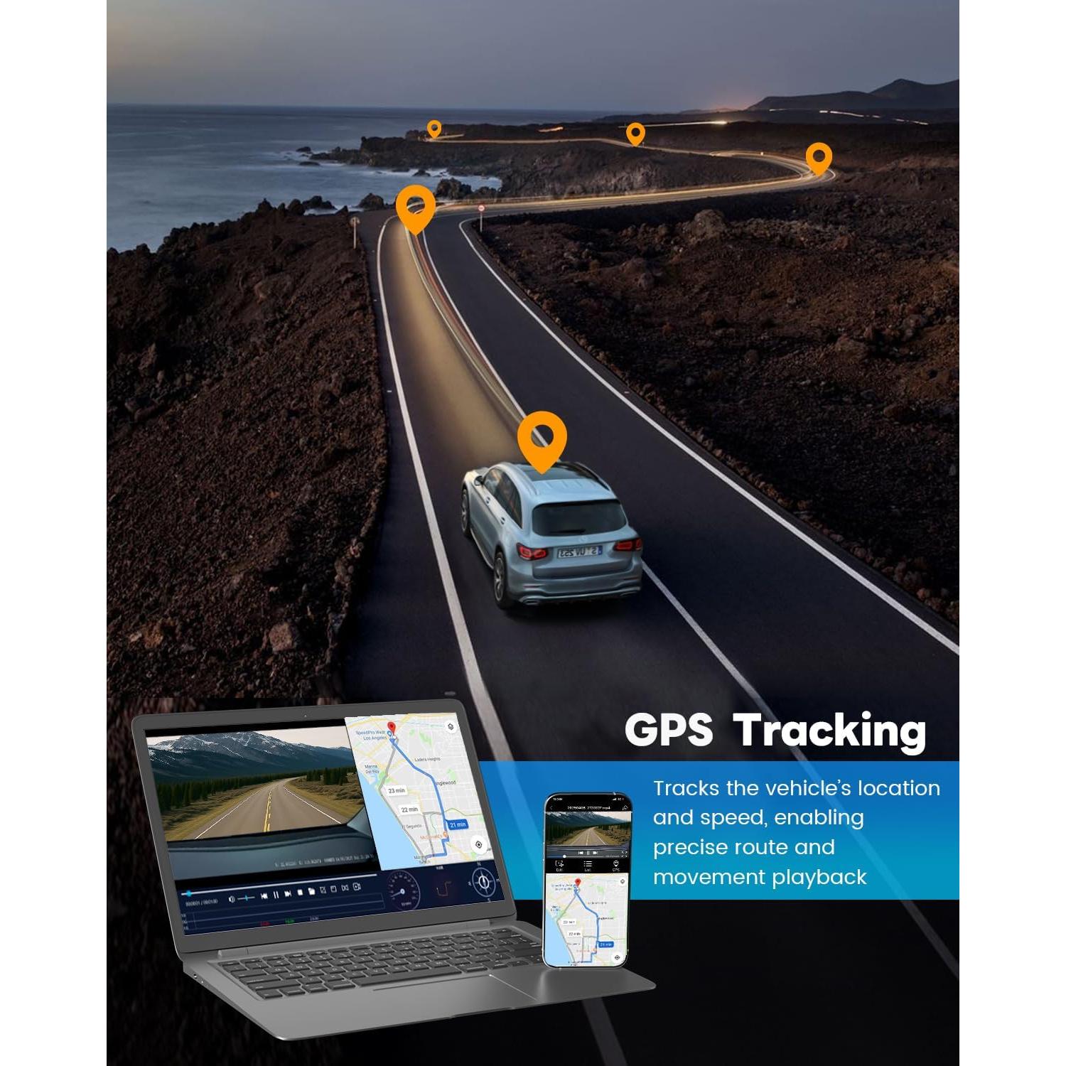 Cámara de Tablero SPRLEAF D88 MINI 4 Canales 360° GPS WiFi