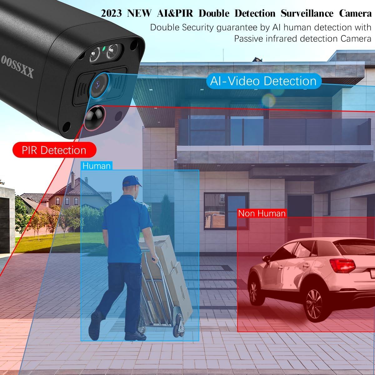 Cámara de Seguridad OOSSXX 4K 8MP PoE Ultra Gran Angular 130°