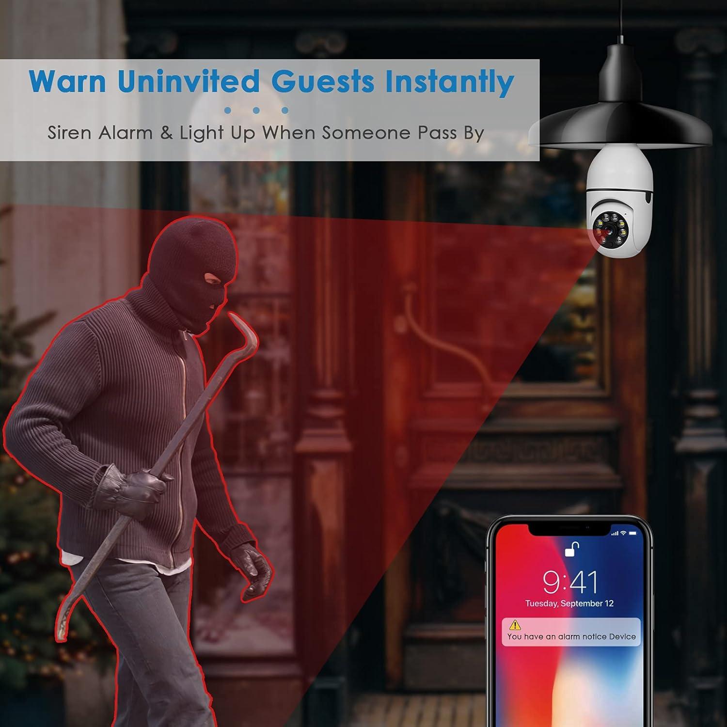 Cámara de Seguridad Inalámbrica UPULTRA 2 Pack HD E27 360°