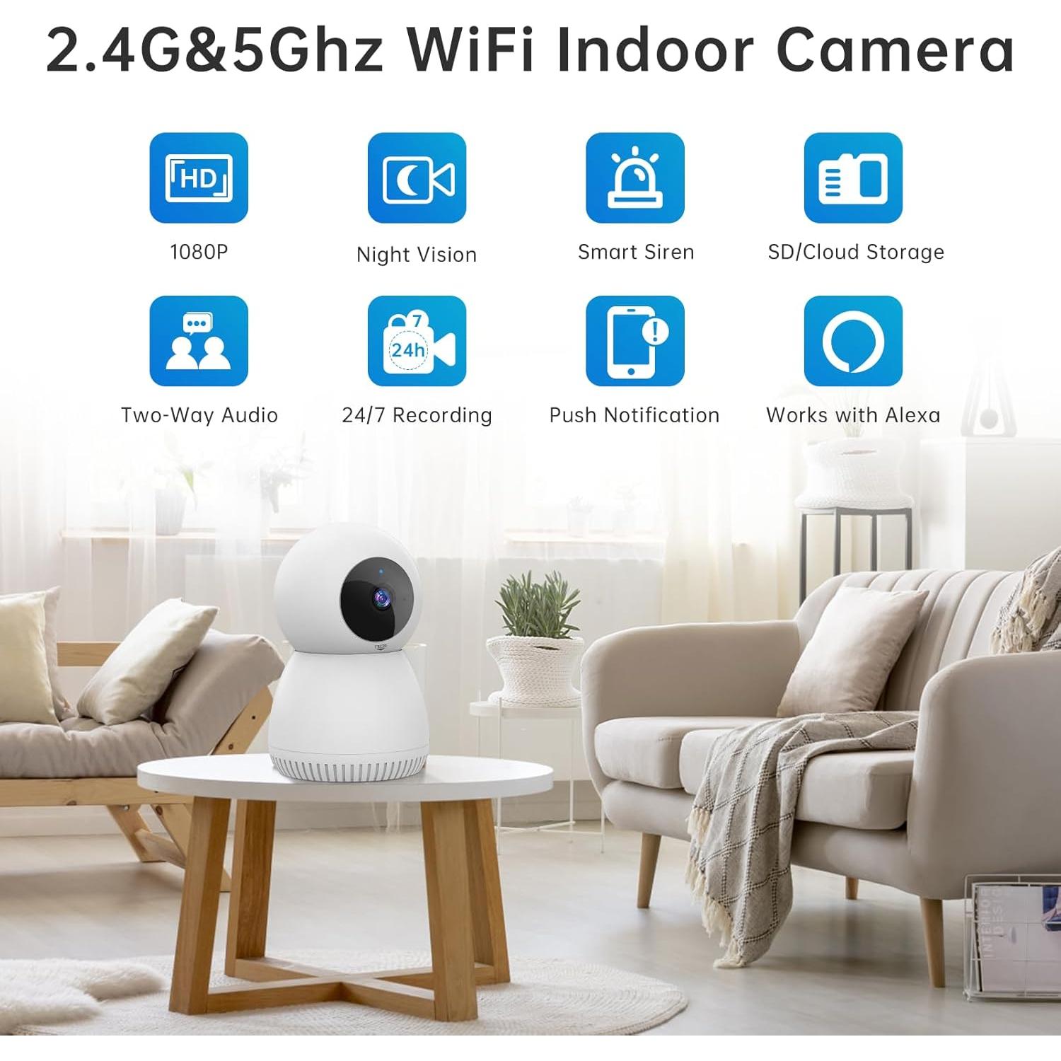 Cámara Interior 1080P NoahTec 2Pack con Detección de Movimiento