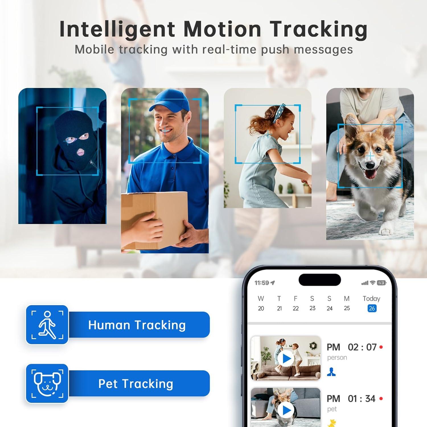 Cámara Interior 1080P NoahTec 2Pack con Detección de Movimiento