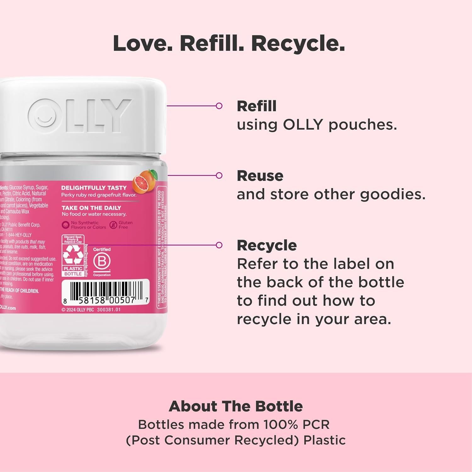 Gomitas OLLY Belleza Indiscutible 60 Conteo Biotina Vitamina C