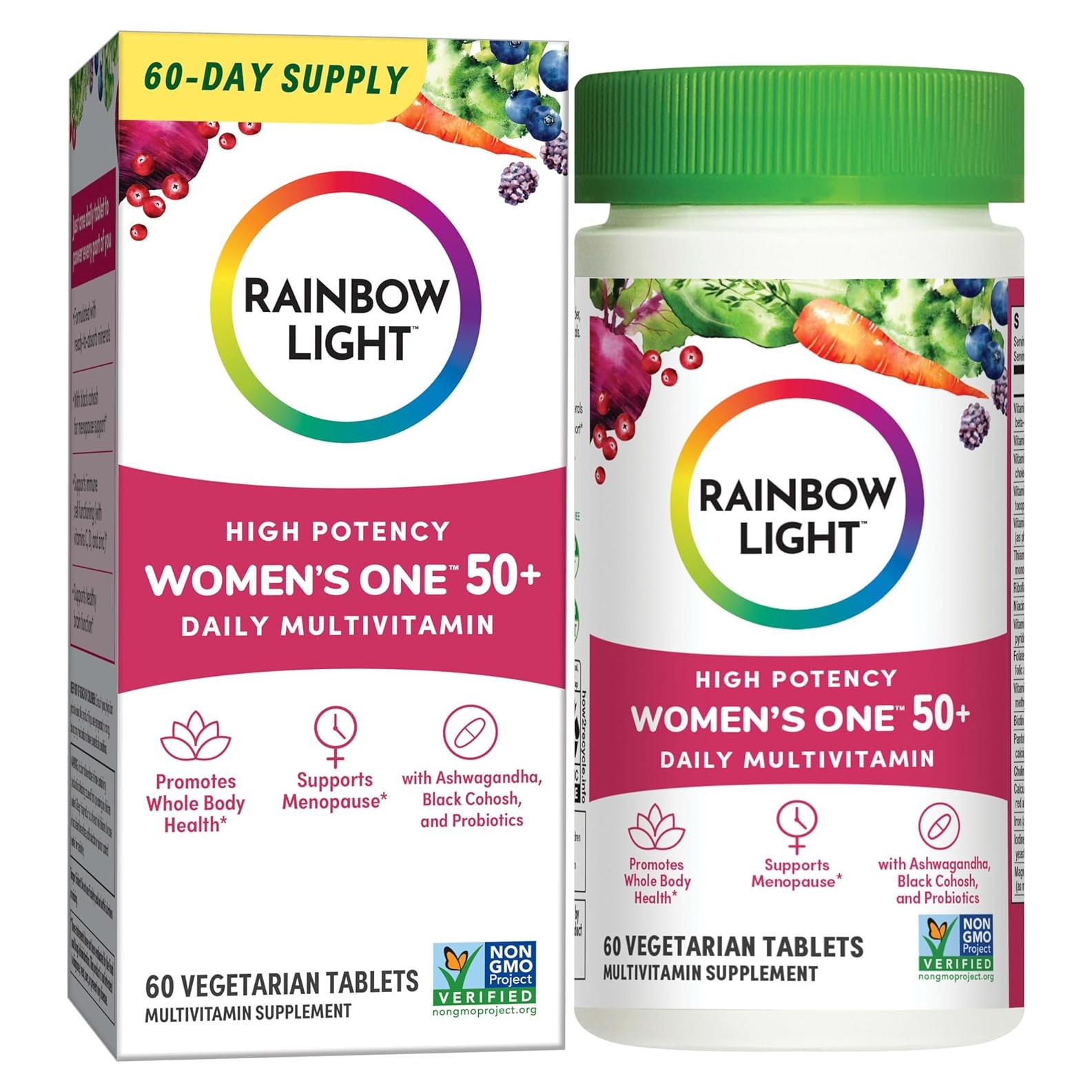 Multivitamina Rainbow Light Mujeres 50+ 60 Tabletas Probioticos