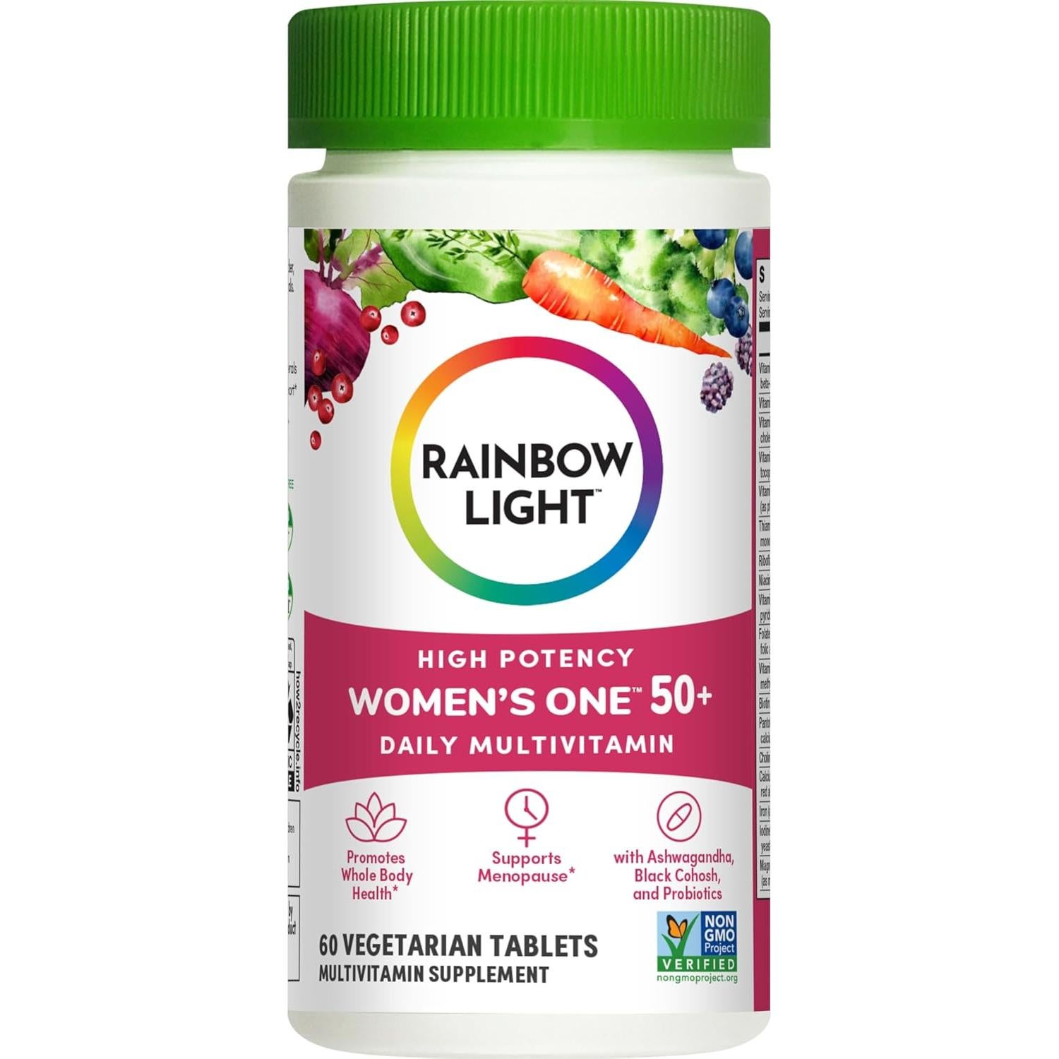 Multivitamina Rainbow Light Mujeres 50+ 60 Tabletas Probioticos